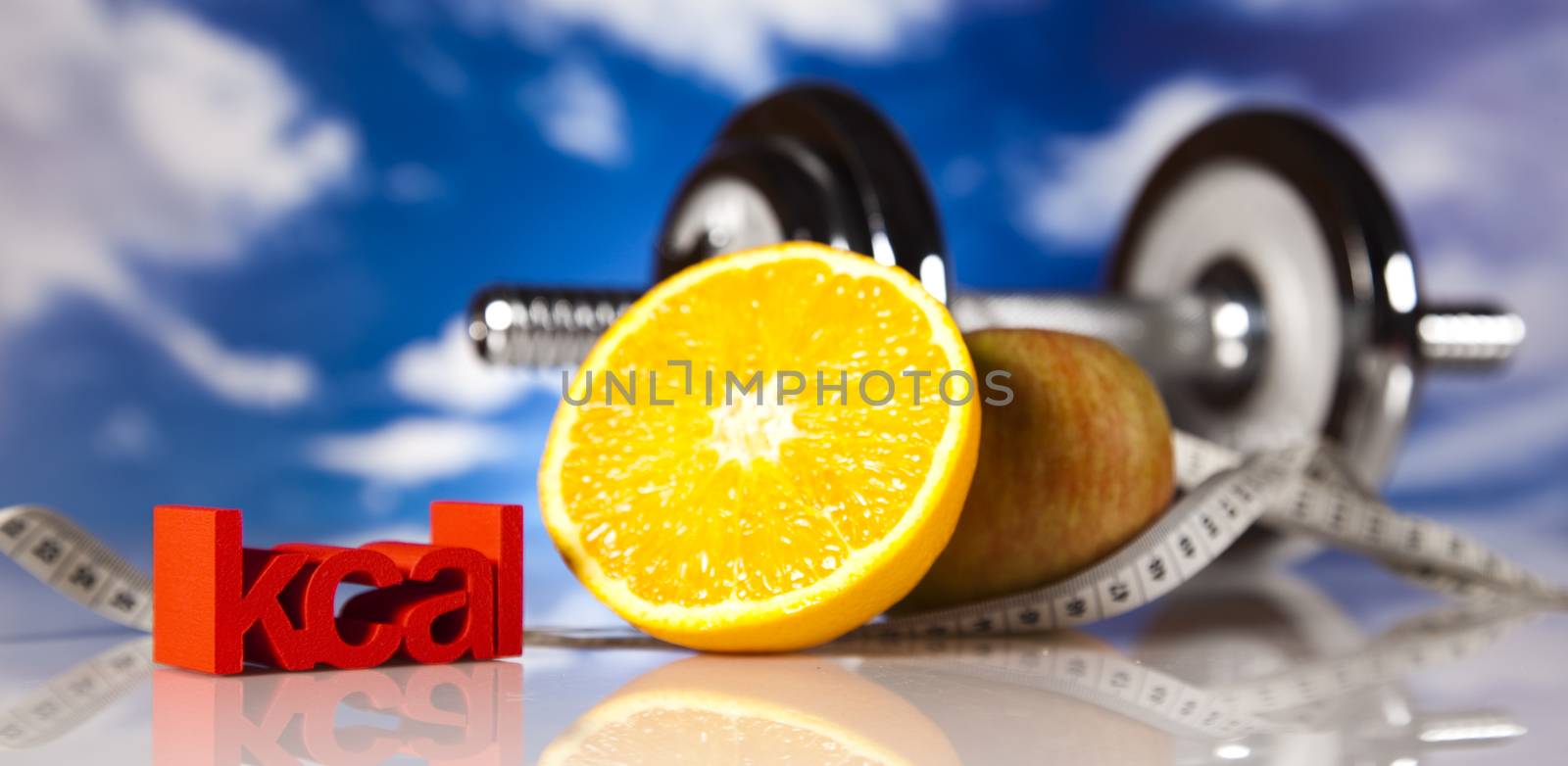 Weight loss, fitness, bright colorful tone concept by JanPietruszka
