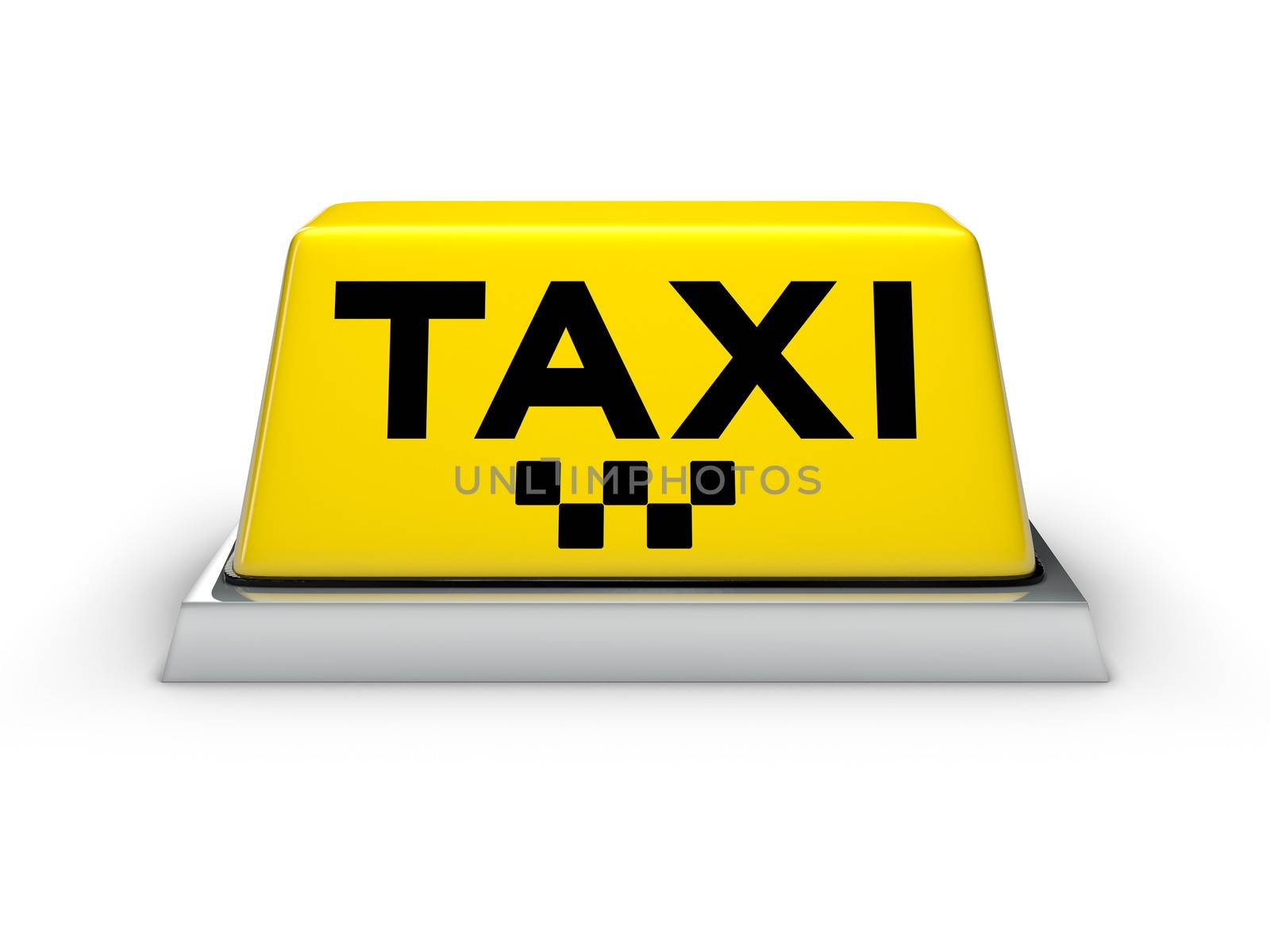 Taxi sign isolated on white