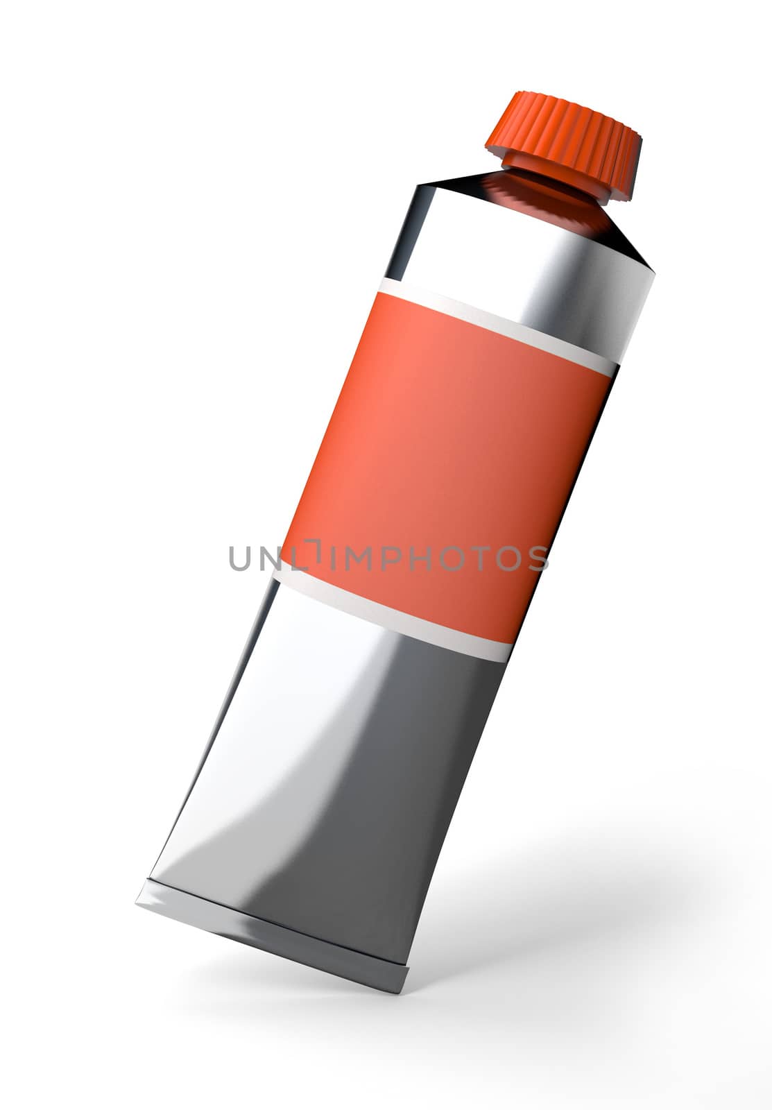 Tube of a paint isolated on white