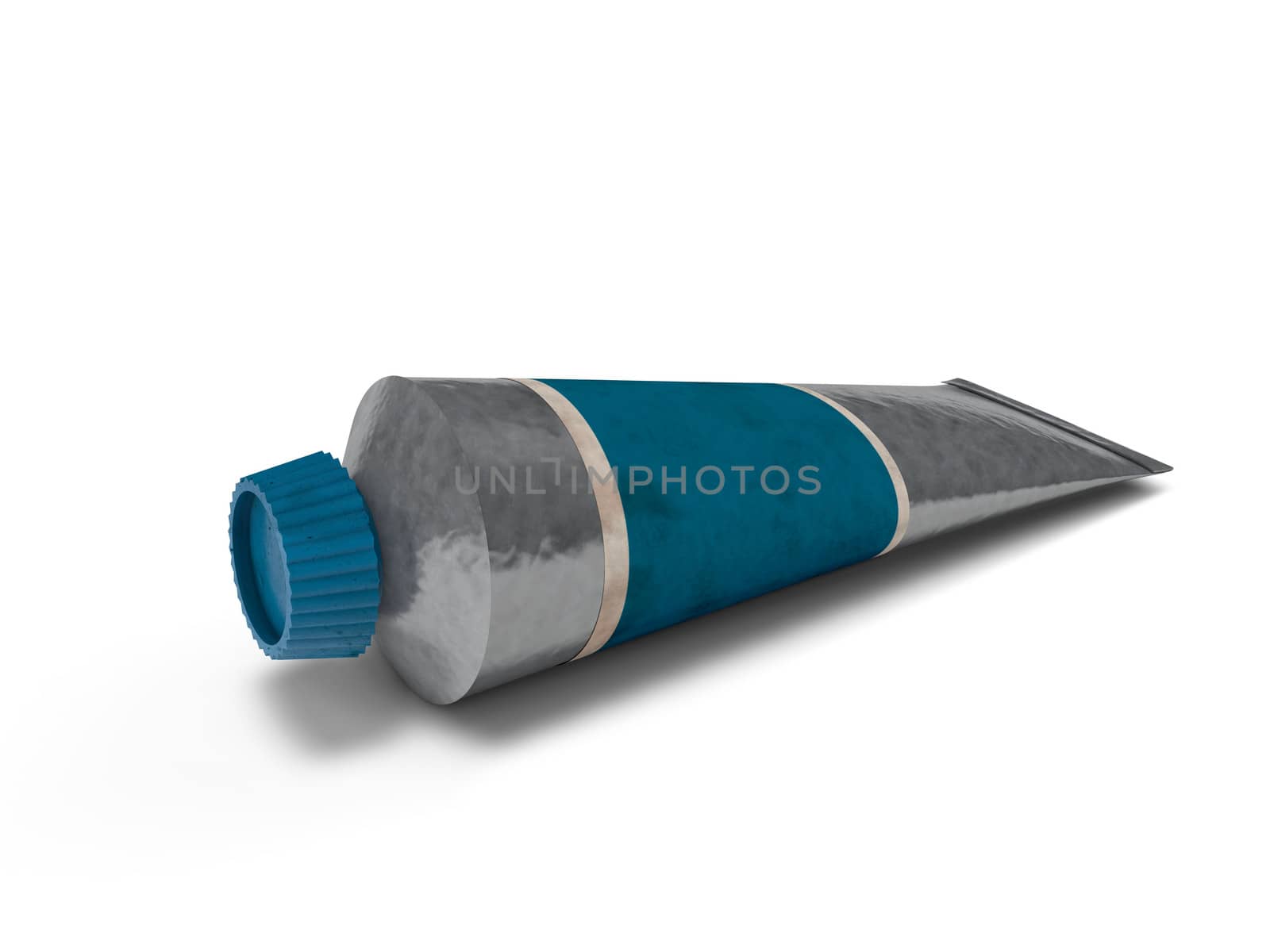 Tube of a paint isolated on white