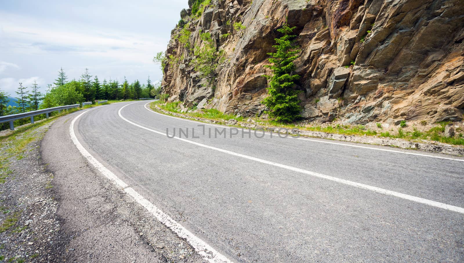 Famous Transfagarasan mountain winding road, Romania