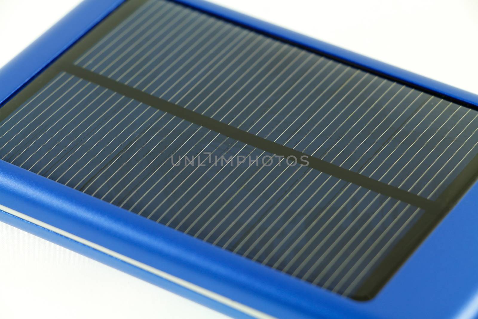 Solar charger on white background