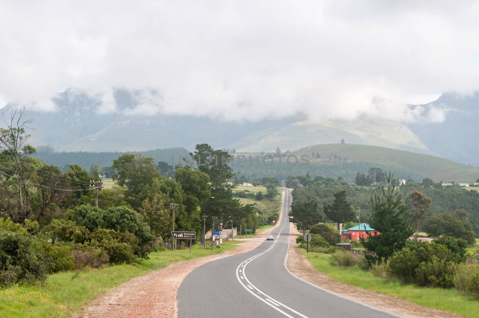 ROBINSON PASS, SOUTH AFRICA - JANUARY 2, 2015: Road view at the start of the pass