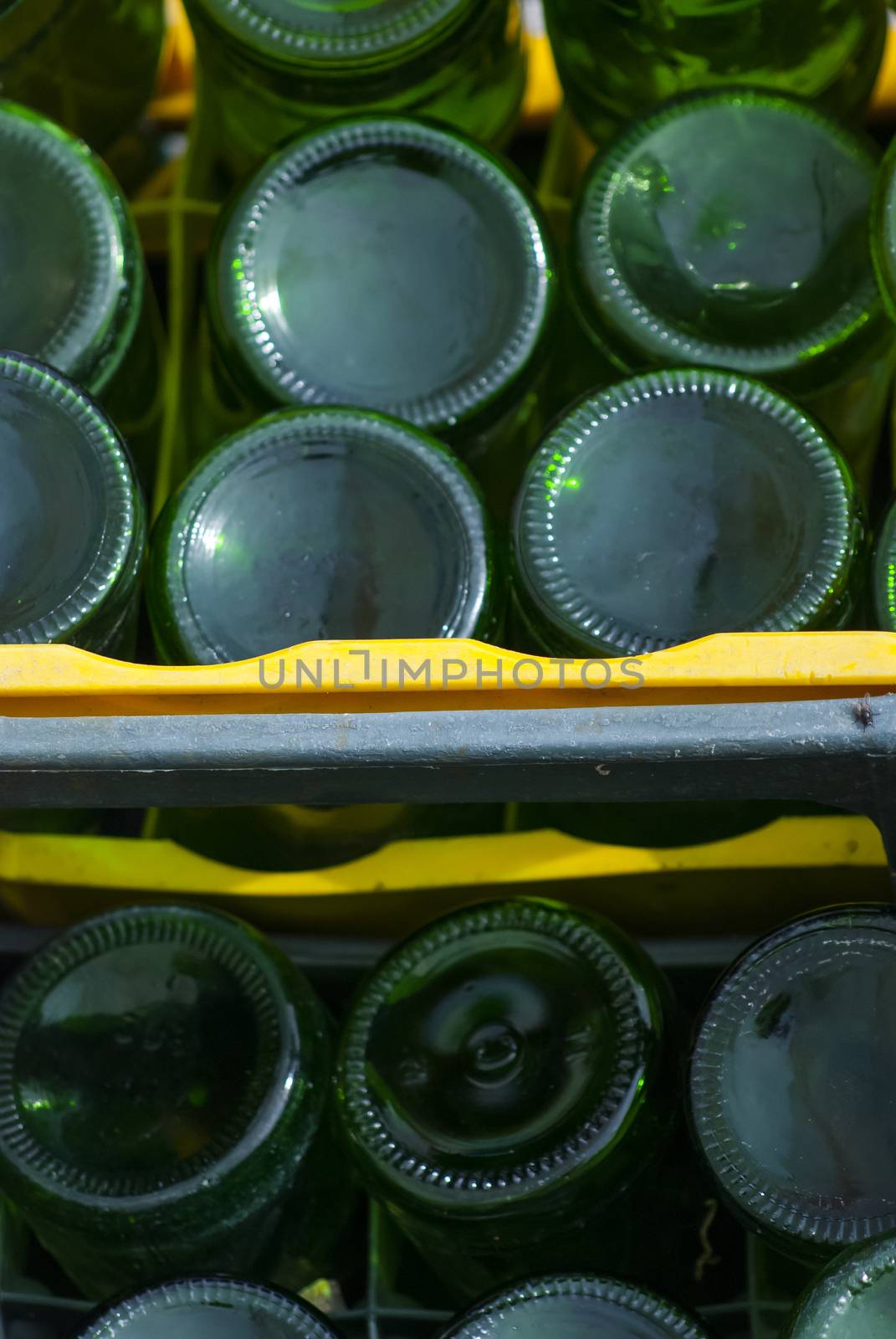 Picture of a Old glass bottles, pollution