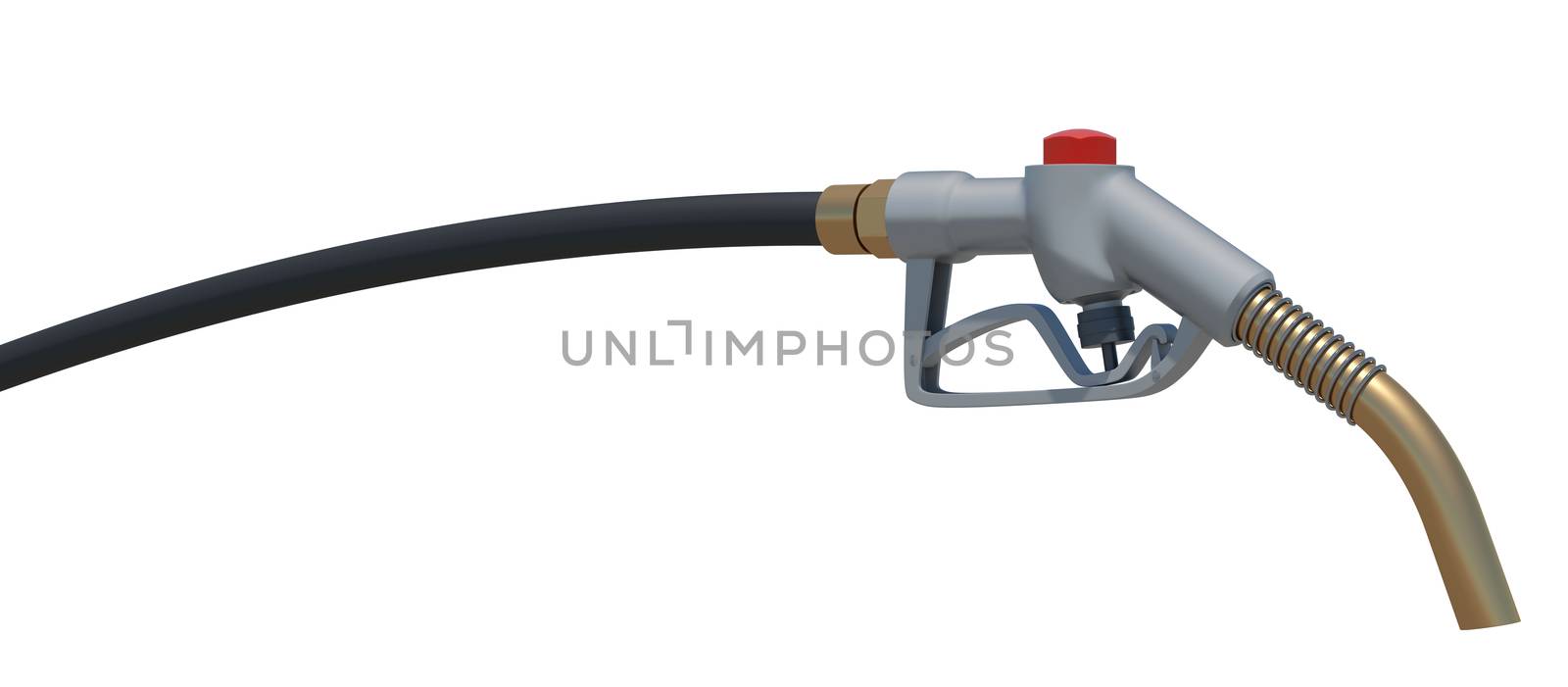 Gasoline dispenser. Front view. Isolated render on white background