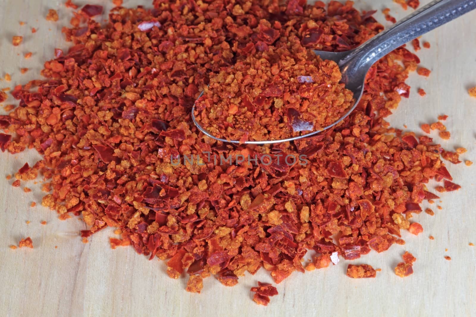 Macro photo of Aleppo pepper or Pul Biber. 