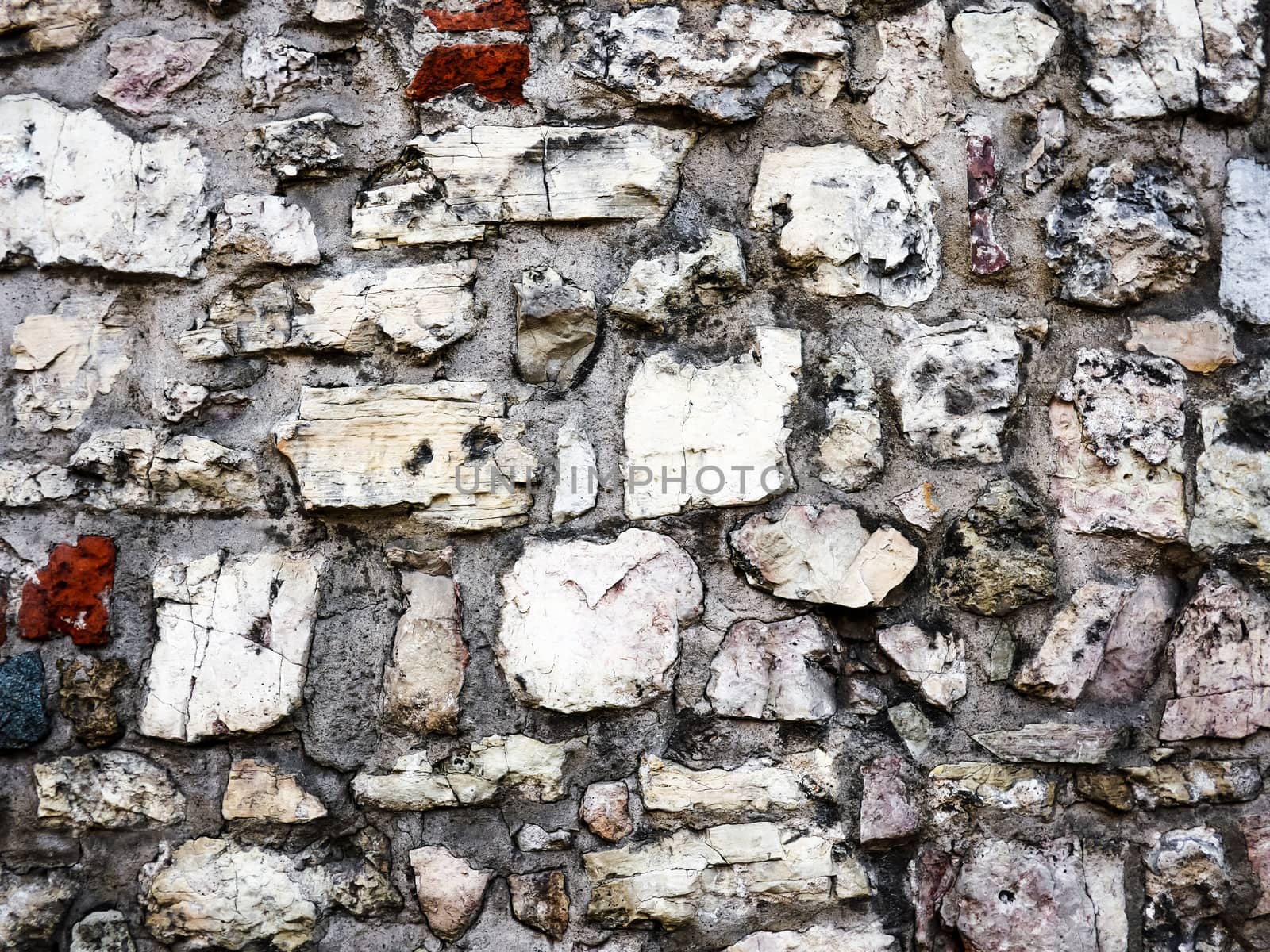 Stone seamless pattern. Old brick fence texture