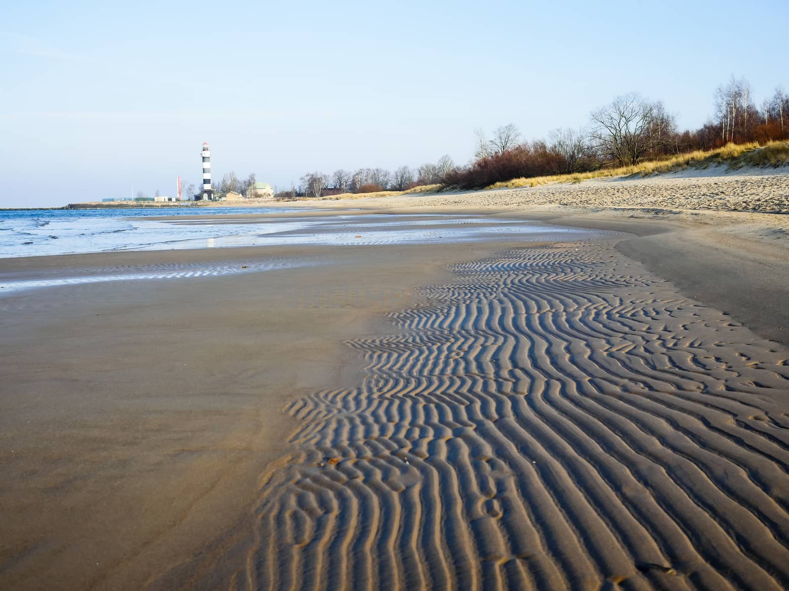 Sand beach in Baltic sea,  by dolfinvik