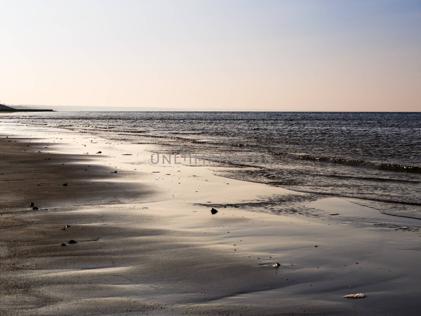 Sand beach in Baltic sea,  by dolfinvik