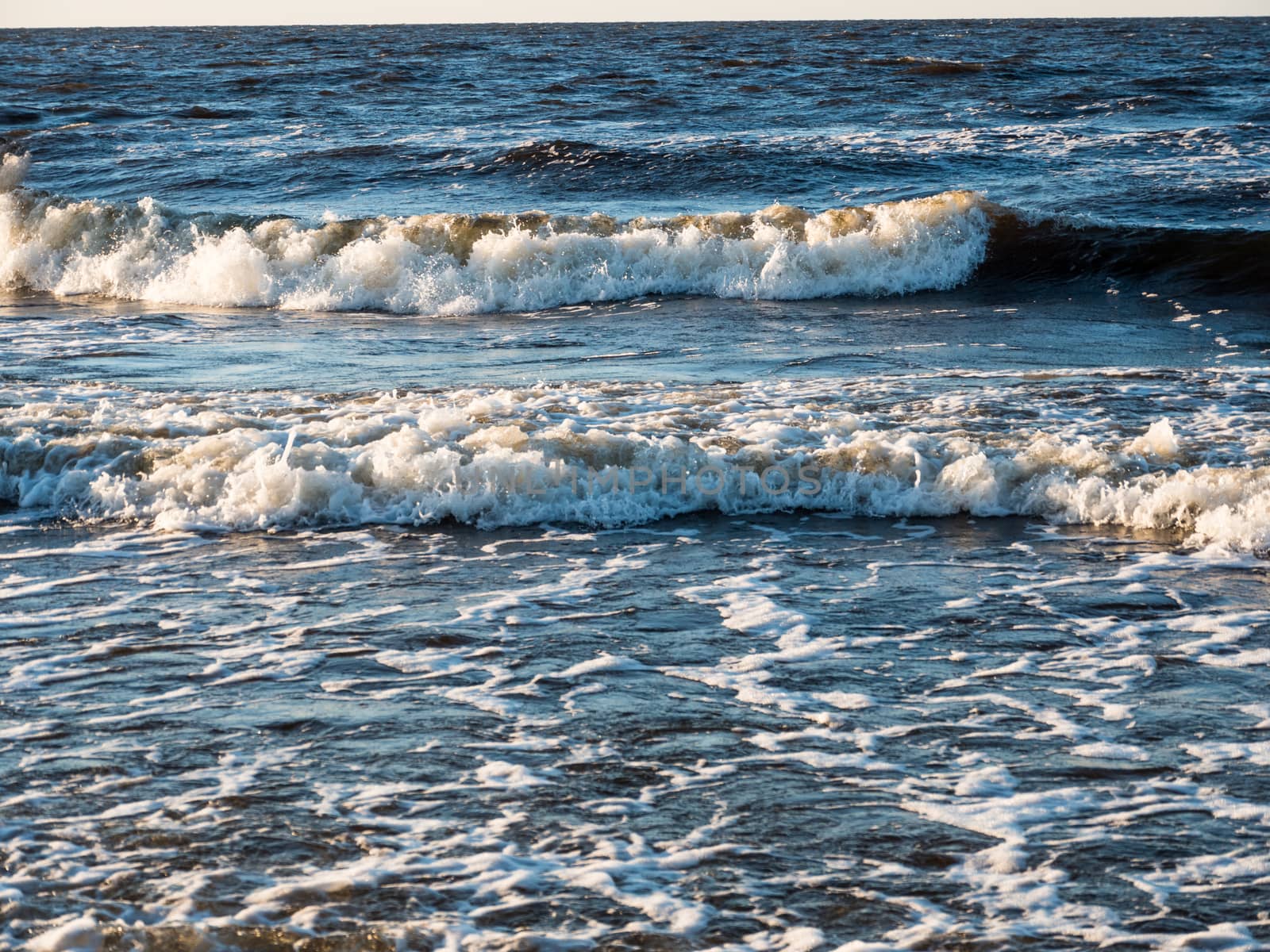 Beautiful View of seascape, Baltic sea waves