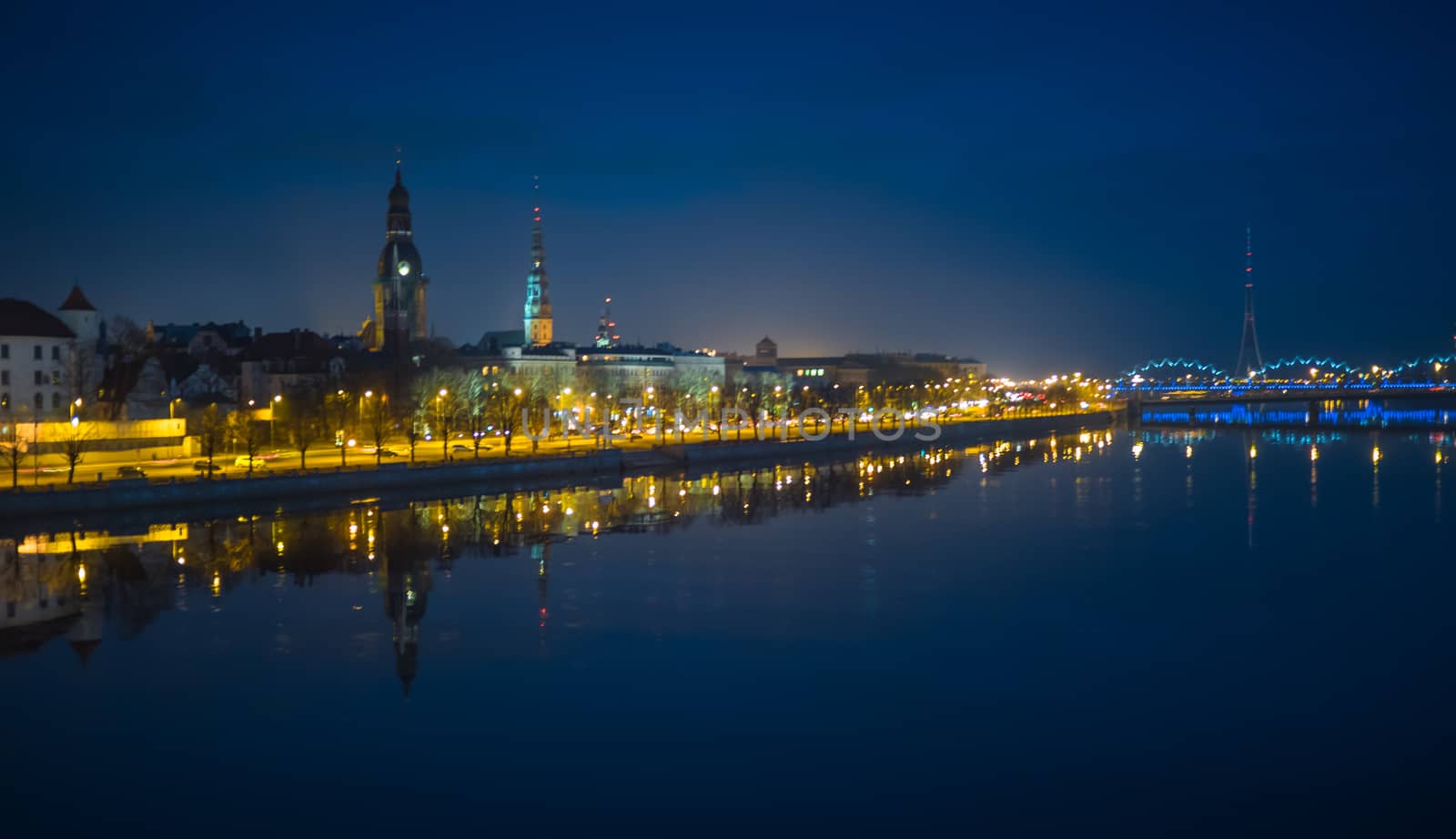Quay of Daugava river in Riga, by dolfinvik