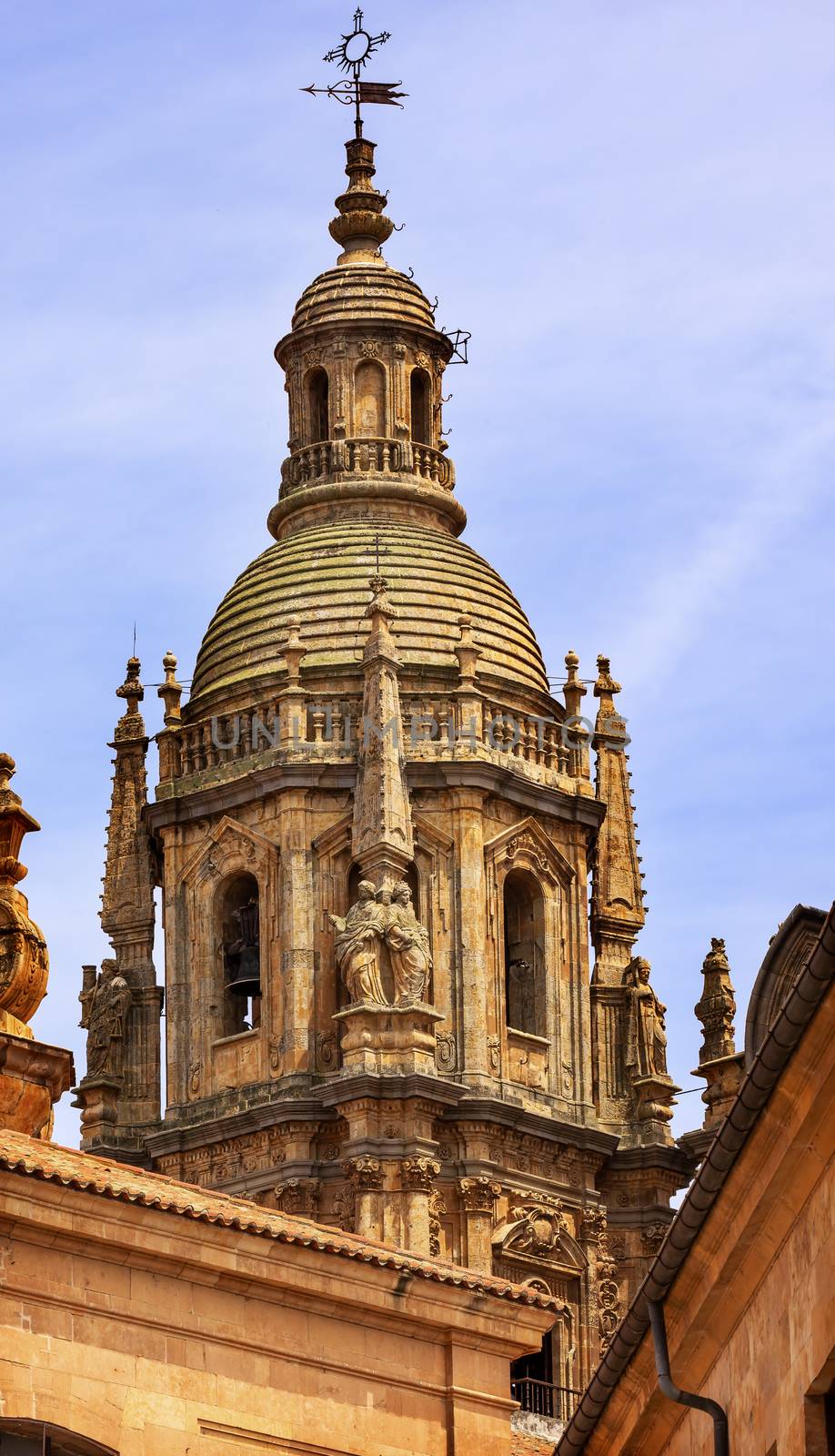 Stone Steeple New Salamanca Cathedral Spain by bill_perry