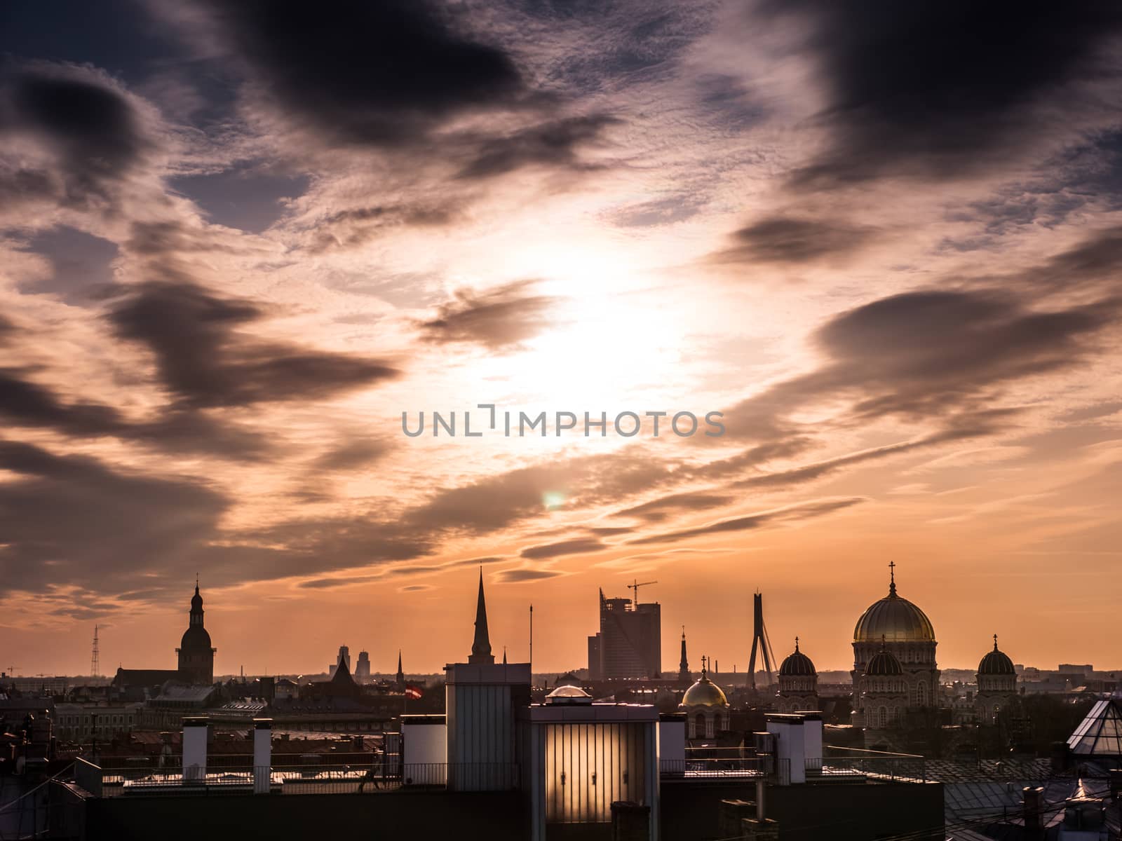 Panorama of Riga from one the buildings by dolfinvik