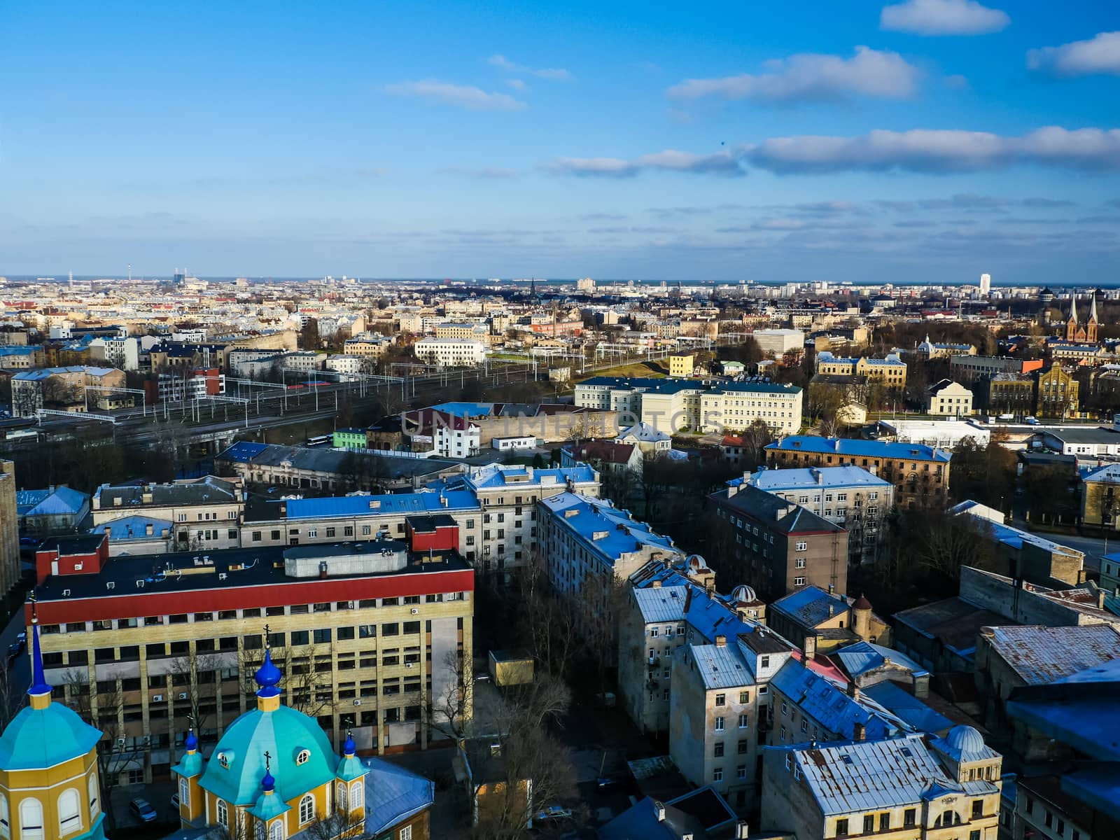 Panorama of Riga from one the buildings by dolfinvik