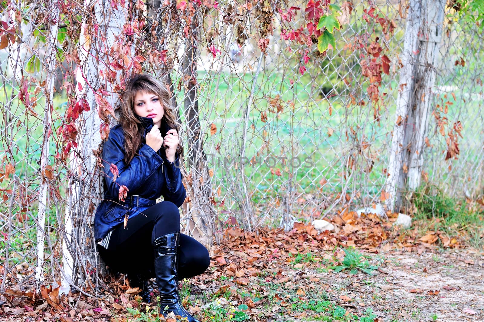pensive autumn teen girl by Reana