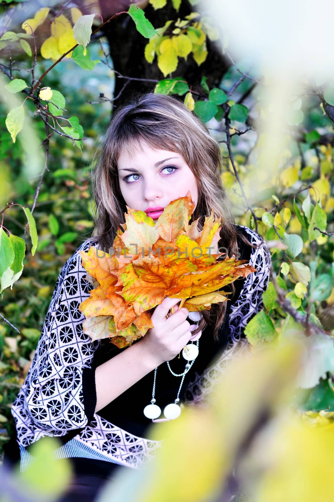 girl in forest by Reana