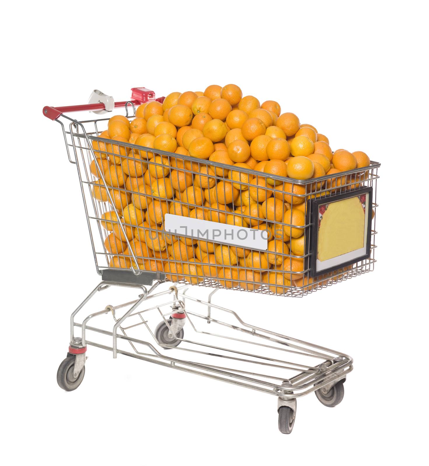 Shopping Cart with a large group of Oranges by gemenacom