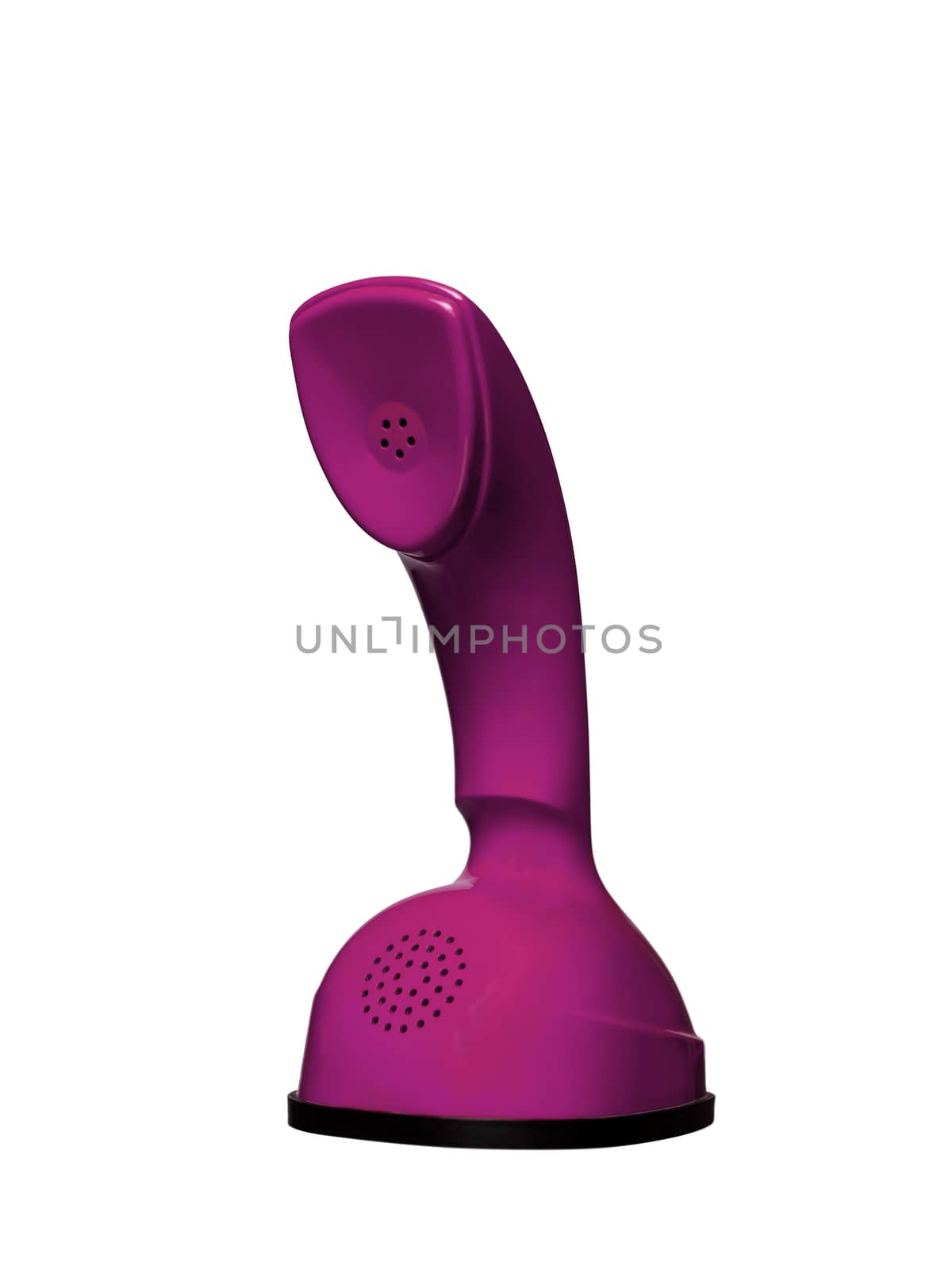 Pink Vintage Cobra Telephone isolated on white background by gemenacom