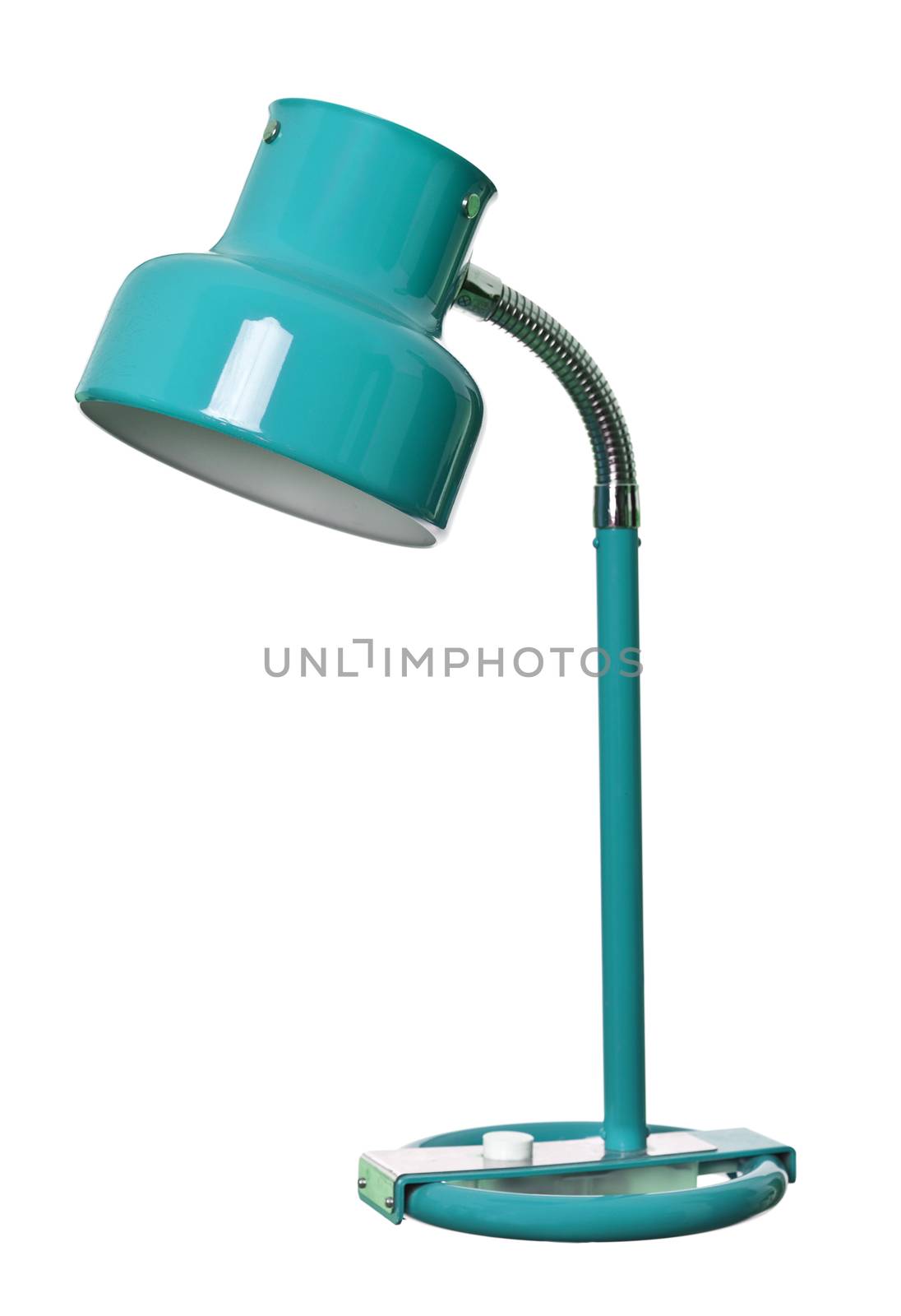 Old Blue lamp isolated on a white background