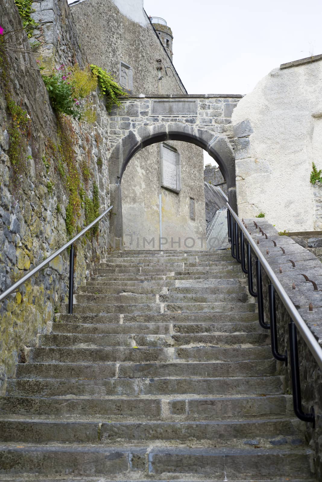 ancient steps in the city of kilkenny in ireland