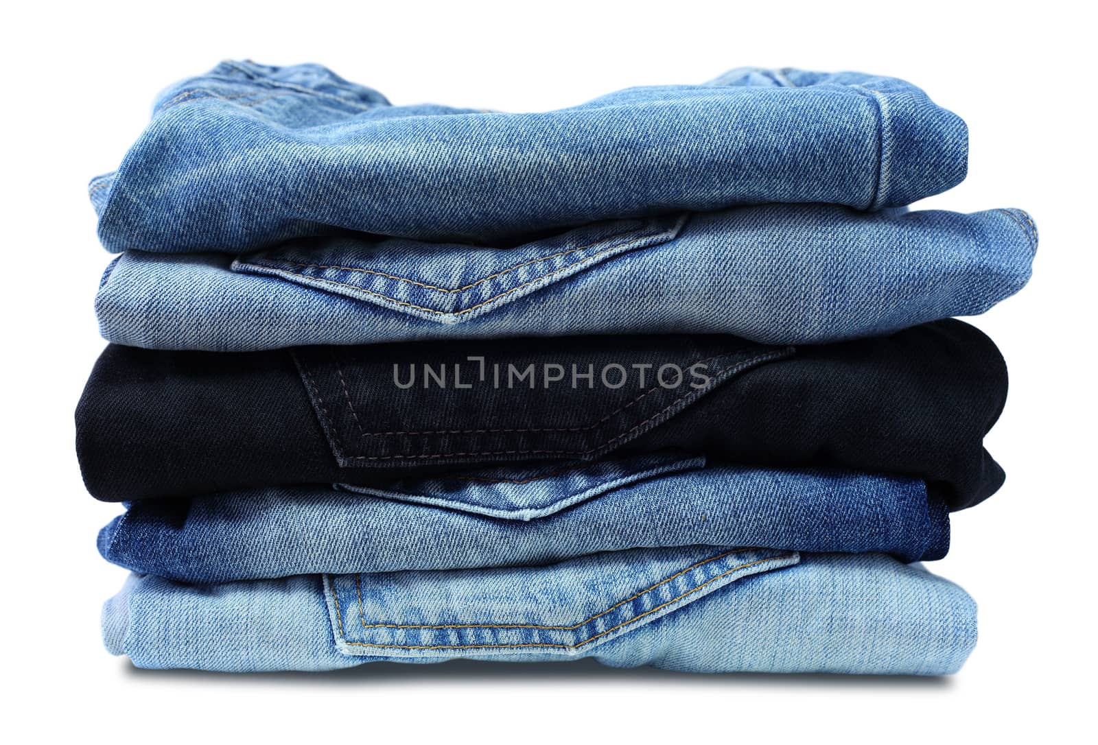 Stack of jeans by foto76