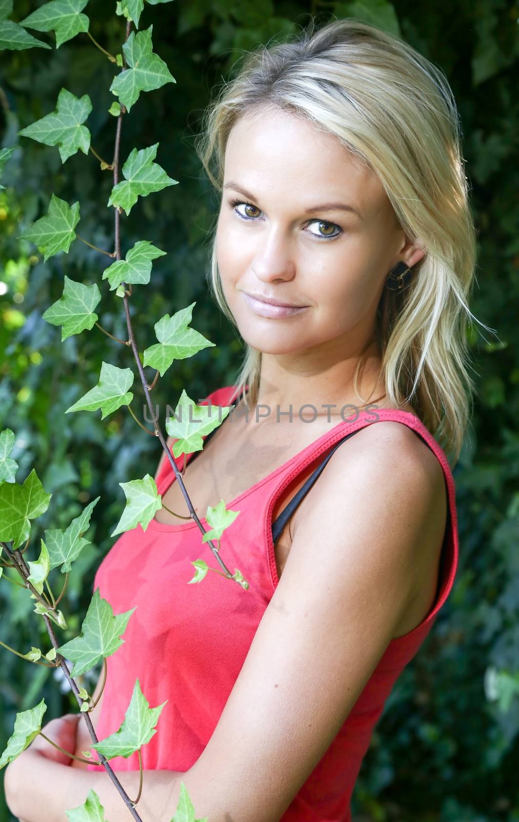 Lovely Young Lady in Garden by fouroaks