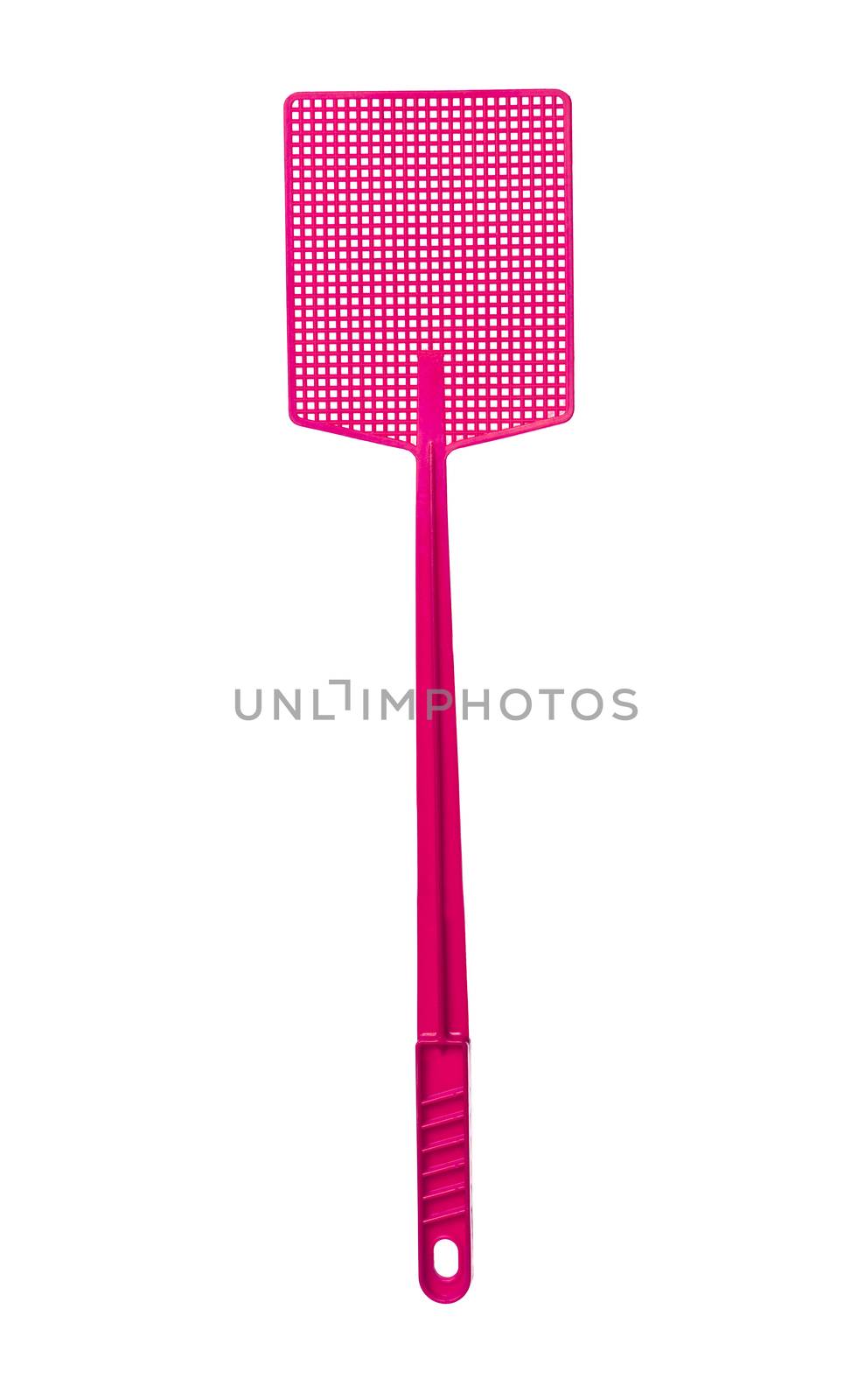 Pink Flyswatter isolated on white background