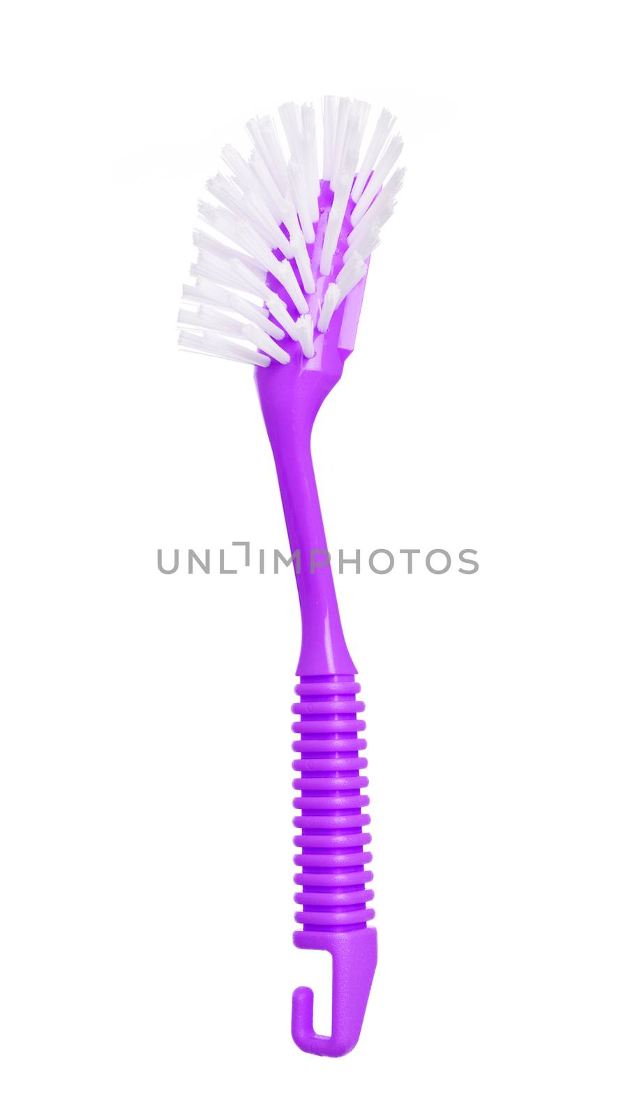 Purple brush isolated on white background