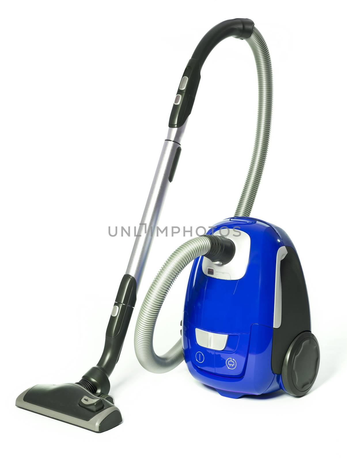 Blue Vacuum Cleaner isolated on white background