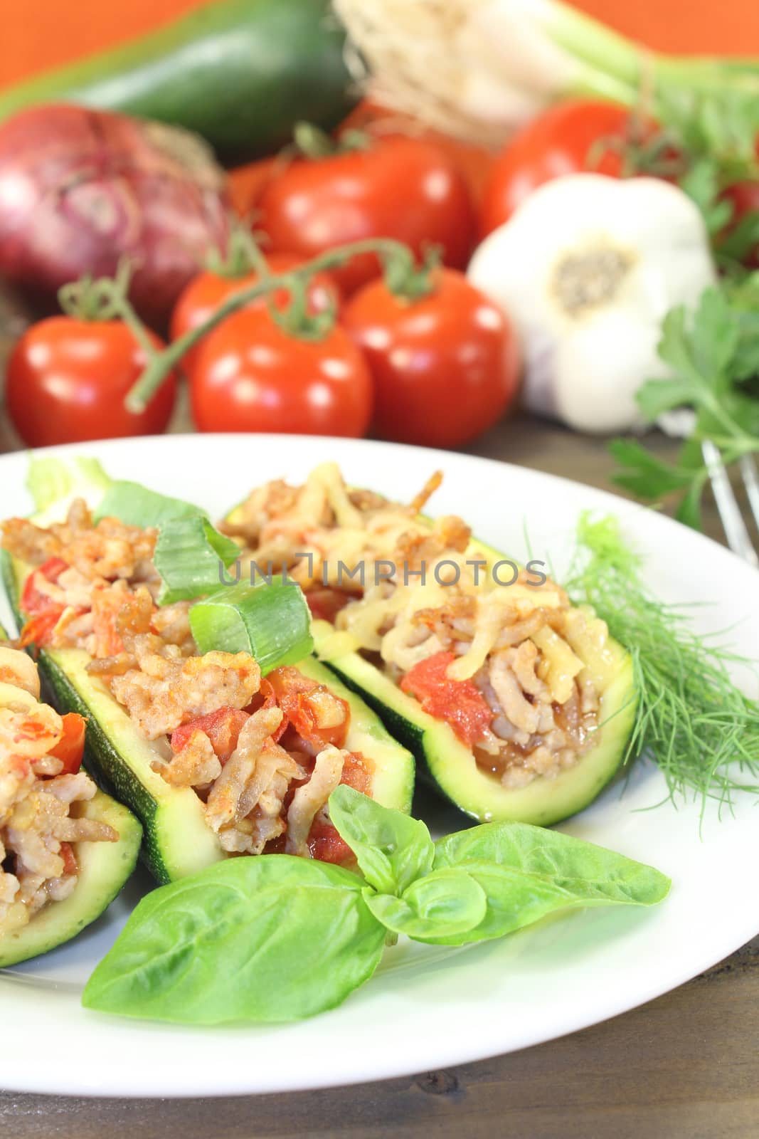 stuffed courgette with ground beef and cheese by discovery