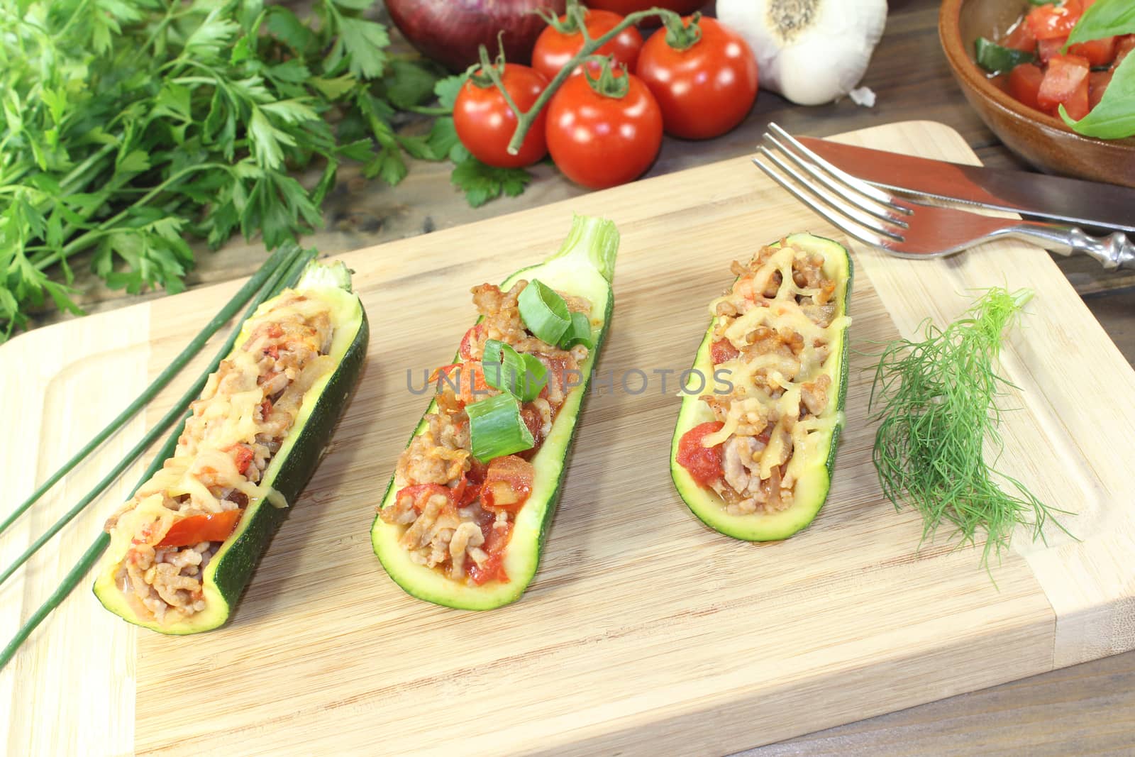 stuffed courgette with ground beef by discovery