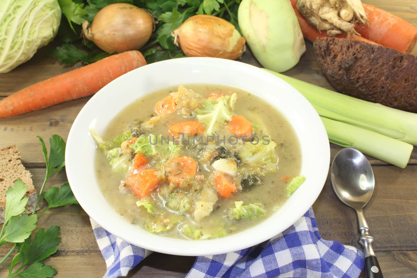 hearty cabbage stew with vegetables