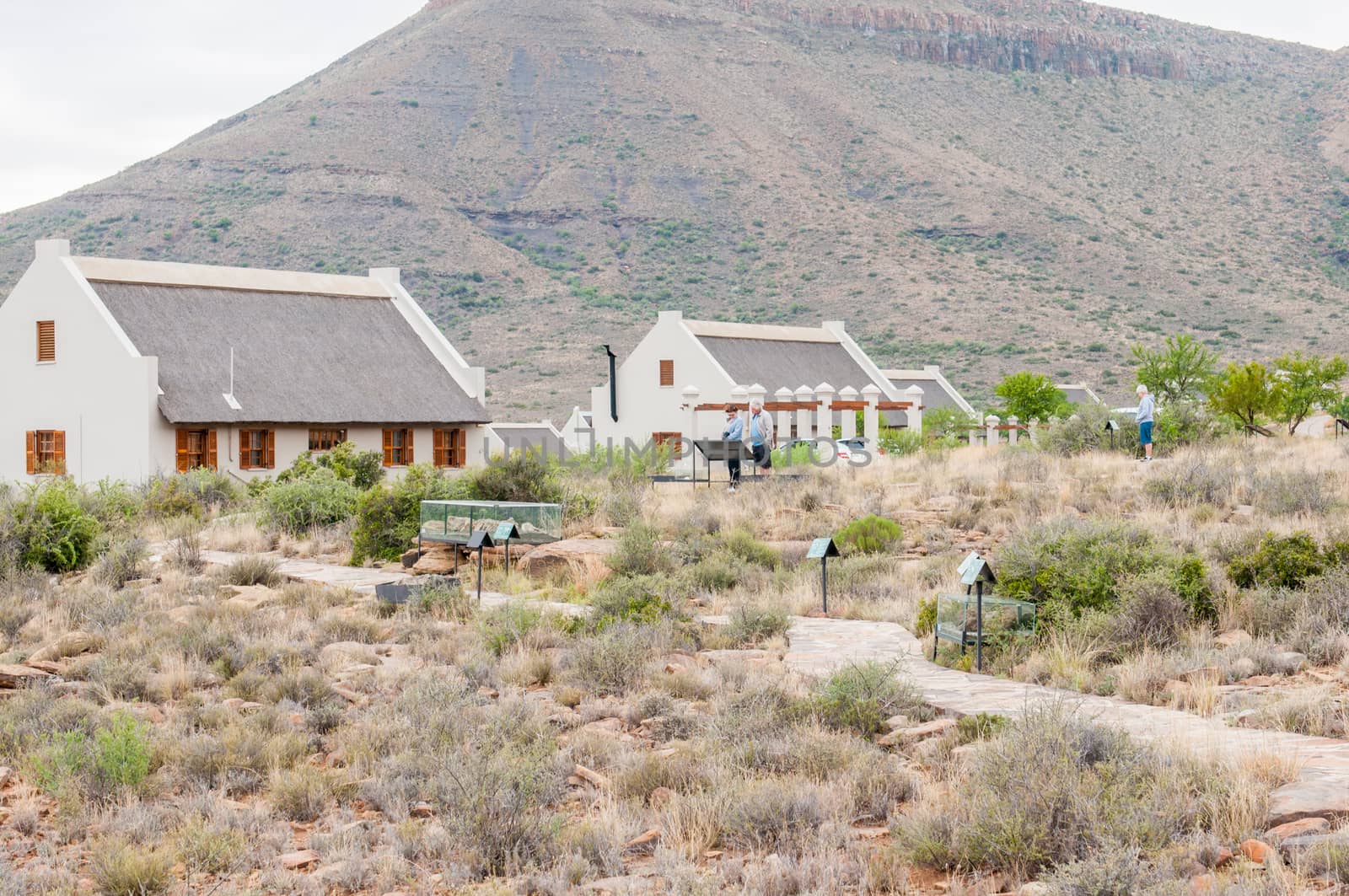BEAUFORT WEST, SOUTH AFRICA - DECEMBER 2, 2014:Fossil trail in the Karoo National Park in the Karoo National Park, Western Cape Province of South Africa