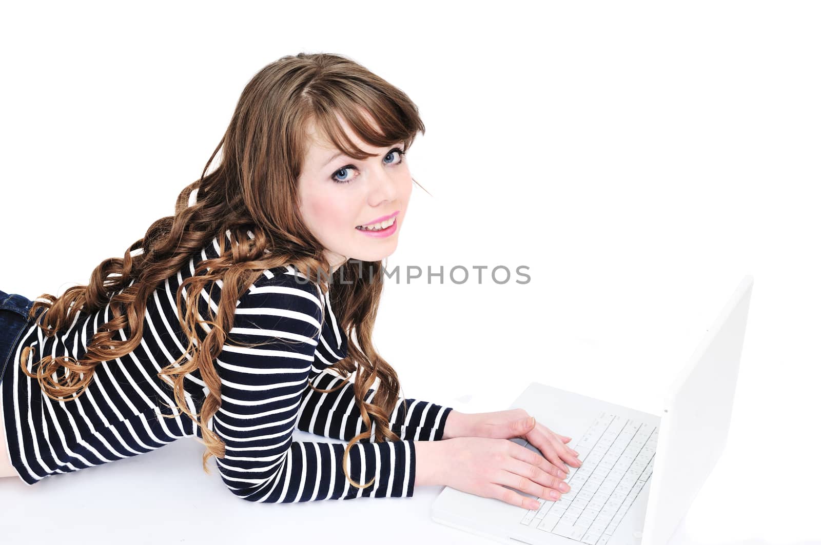 girl with laptop by Reana