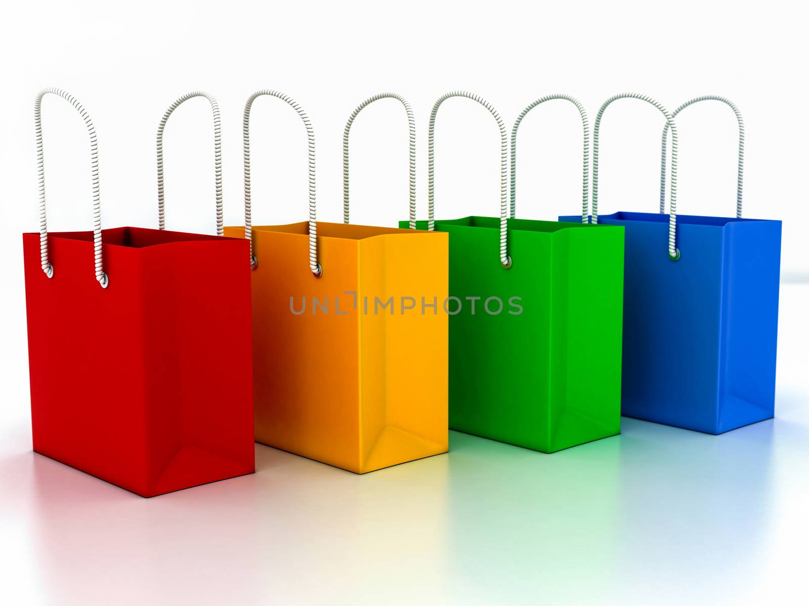 3d shopping bag on a white background
