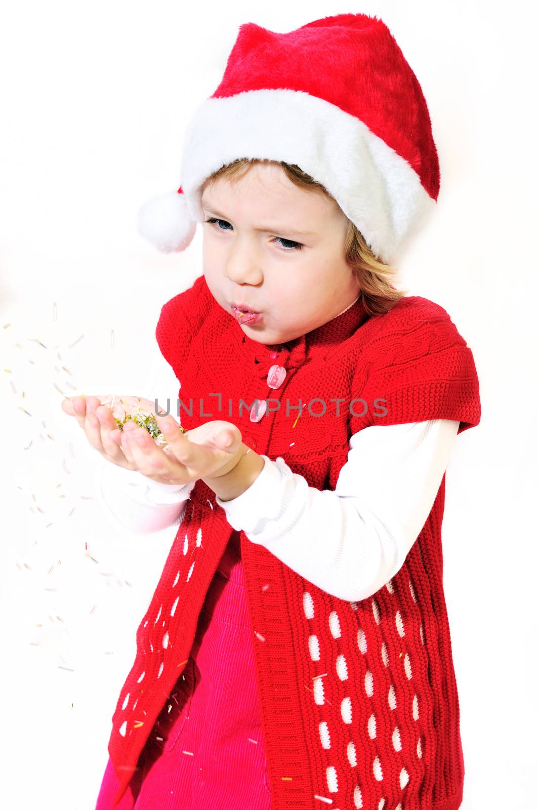 blowing little santa by Reana