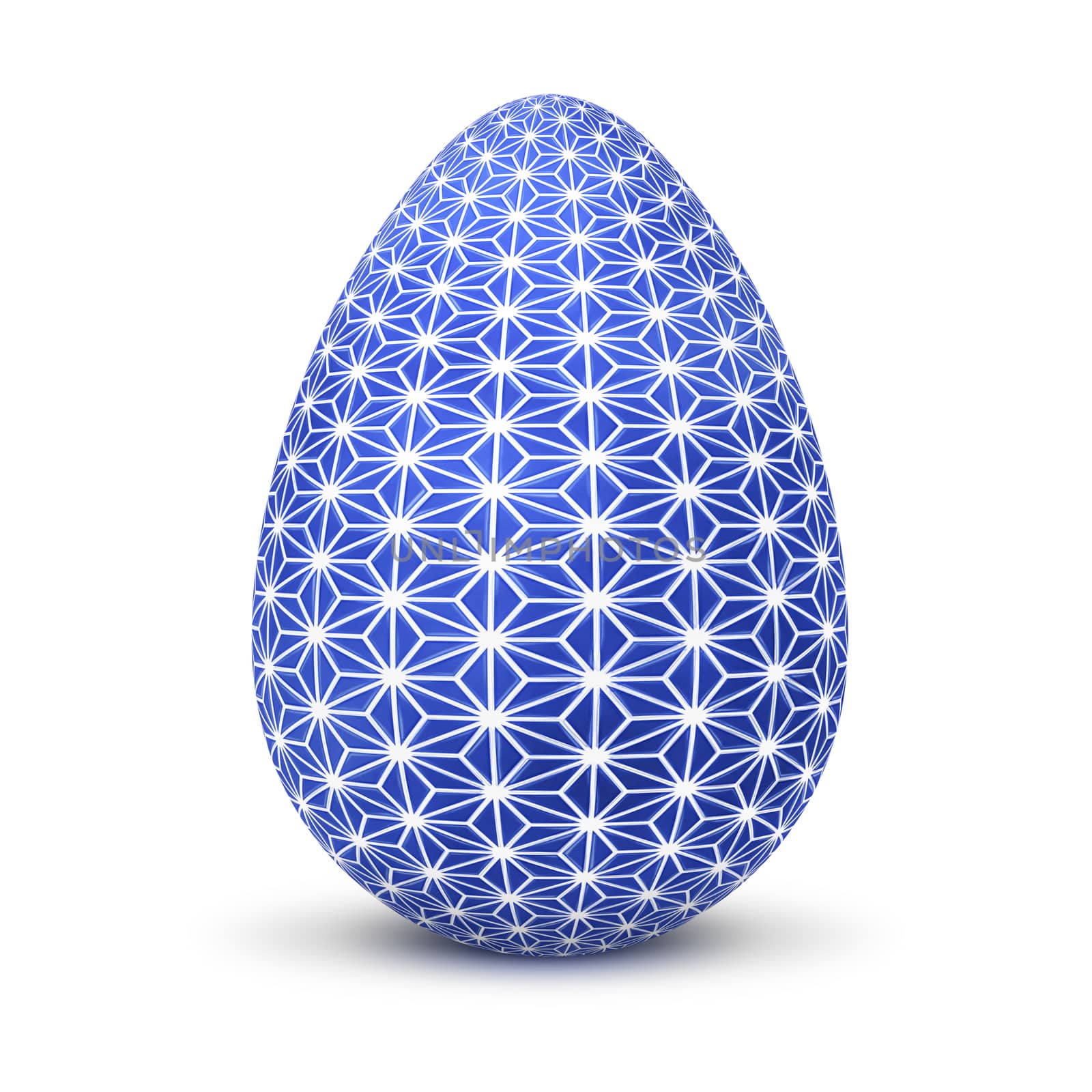 An image of a blue egg on a white background