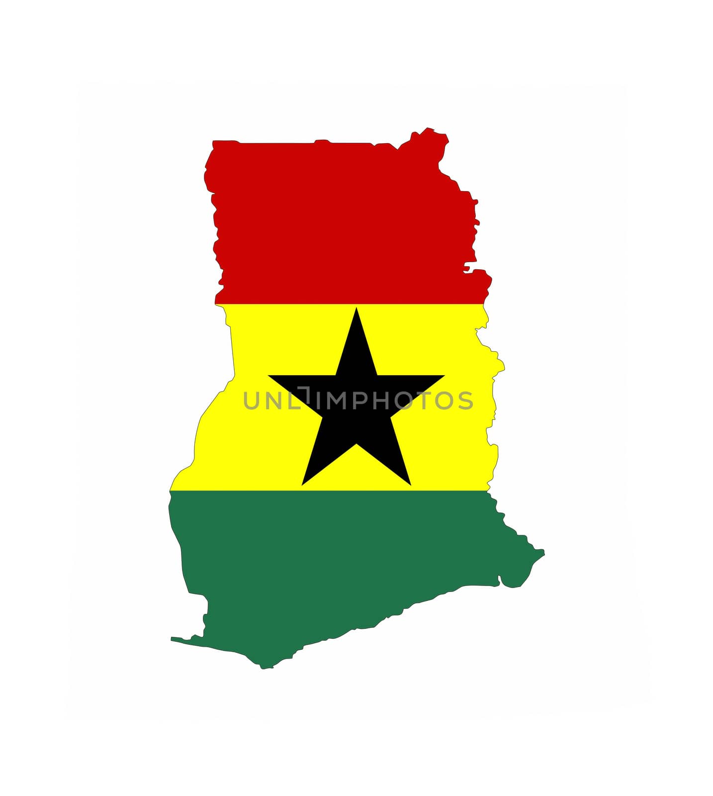 ghana flag map by tony4urban