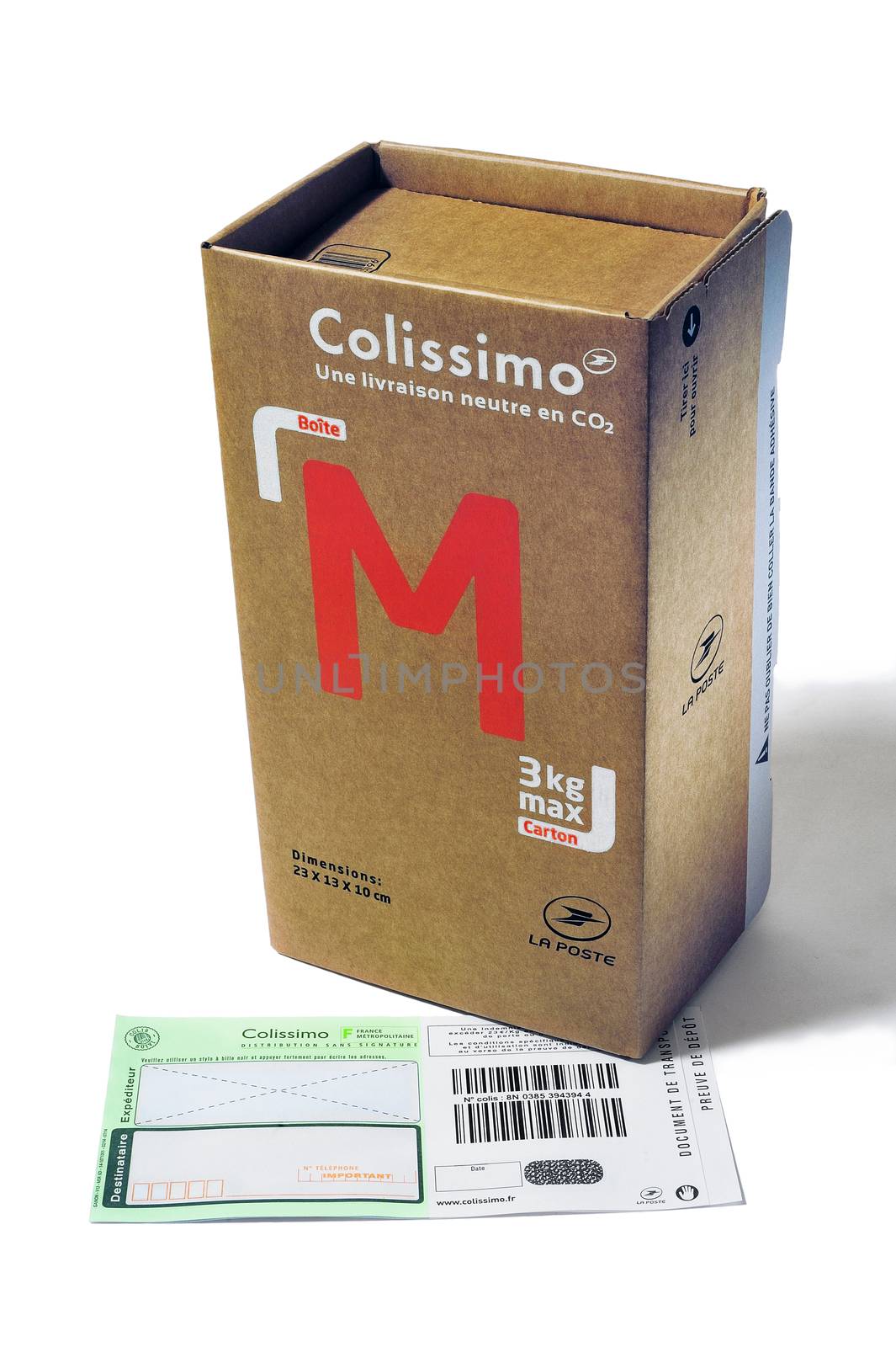 Mailing carton sold by the French Post by gillespaire