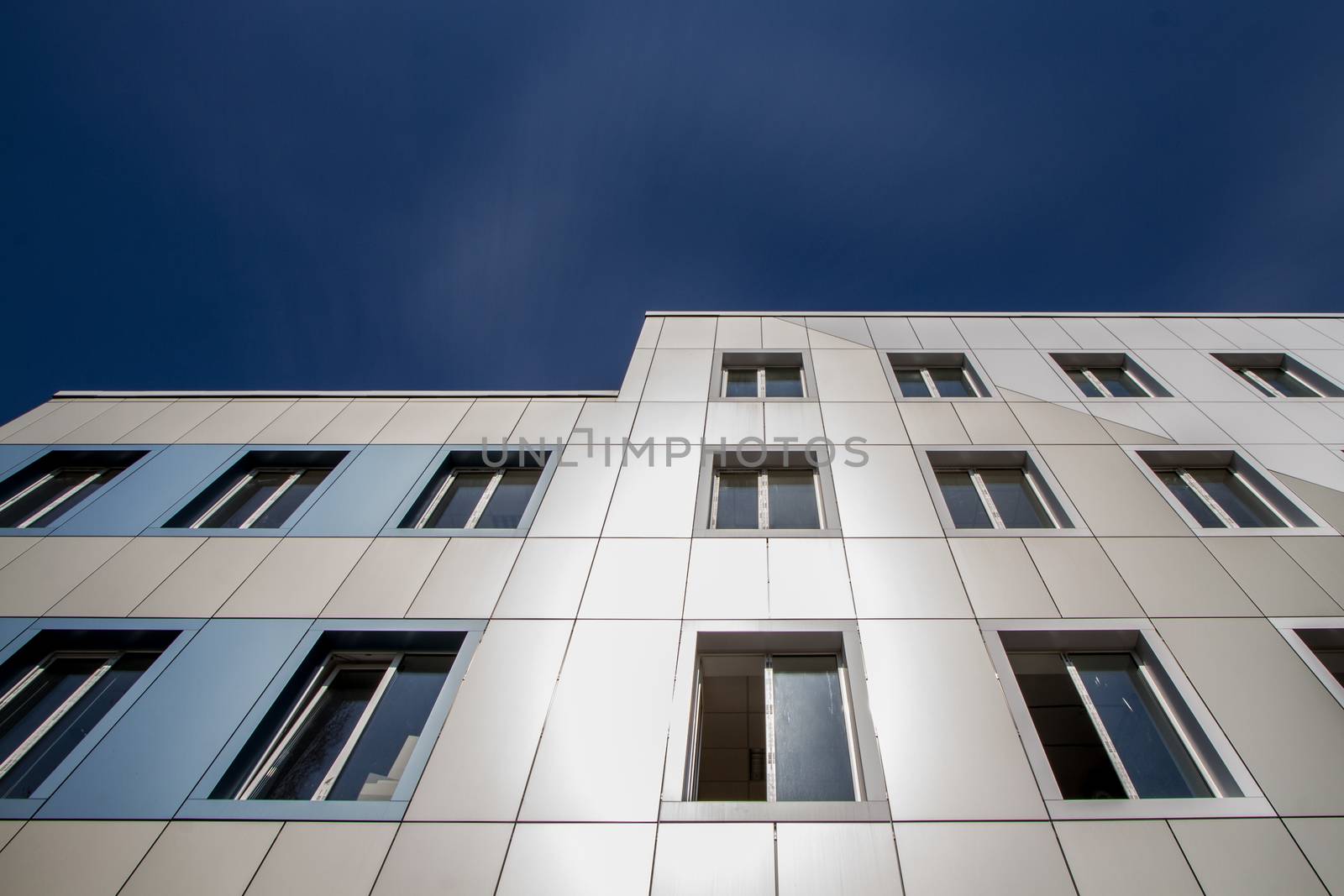 modern offices of glass and steel. architecture details