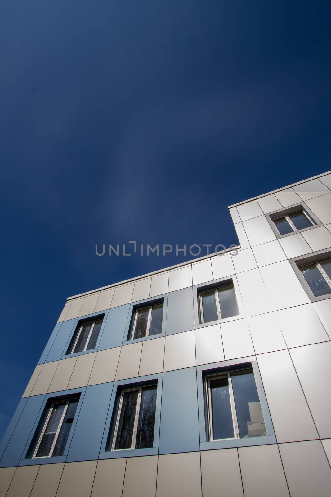 modern offices of glass and steel. architecture details