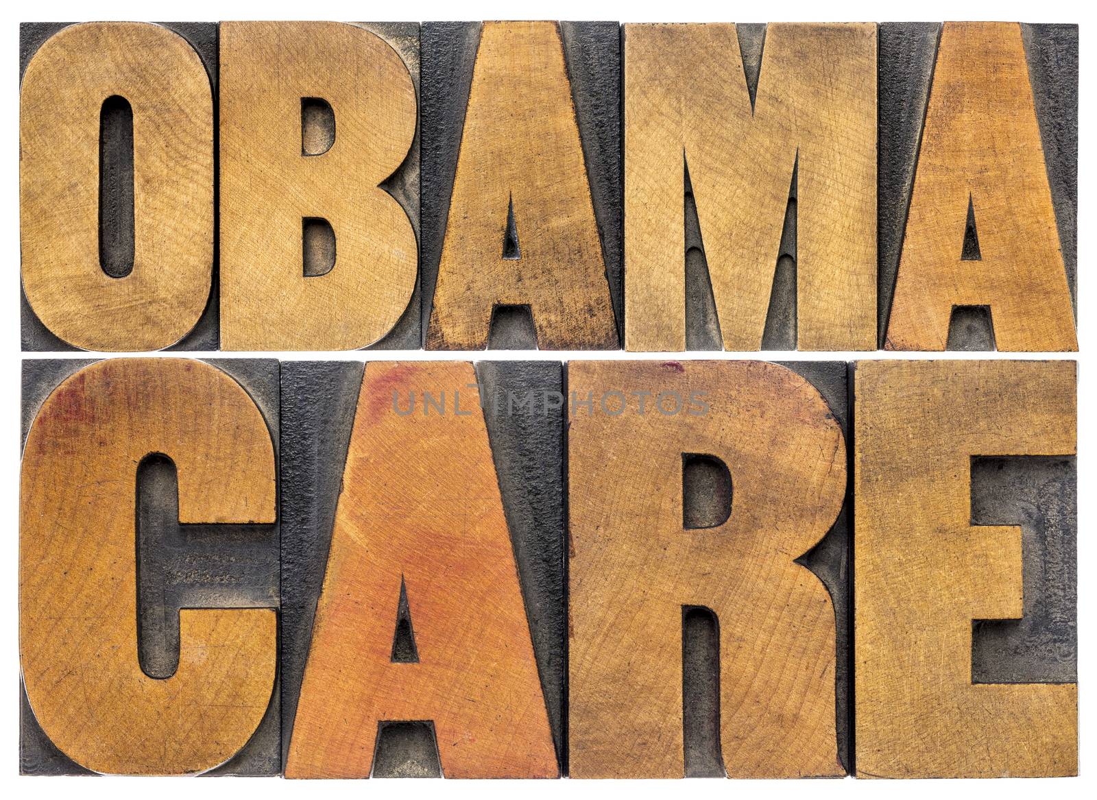 obamacare typography in wood type by PixelsAway