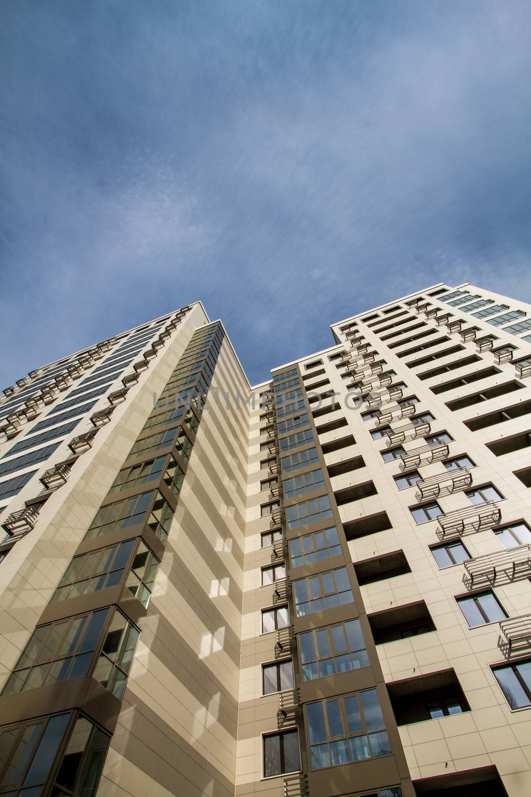 modern European multi-storey residential house. architecture details