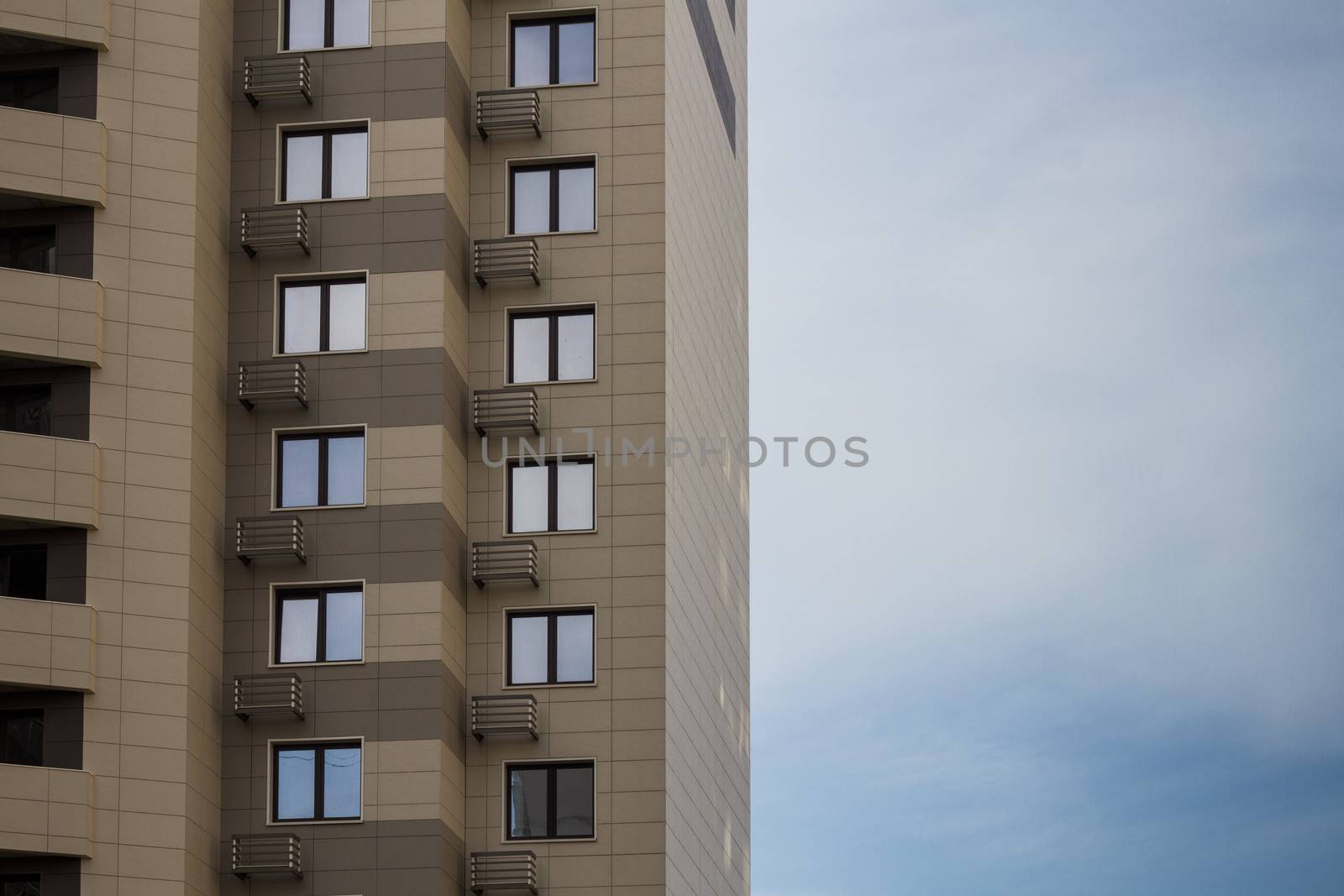 modern European multi-storey residential house. architecture details