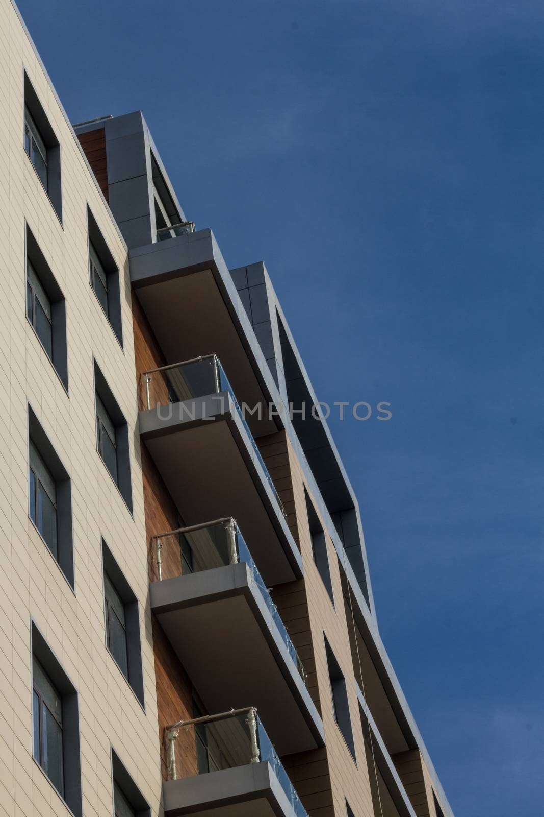 modern European multi-storey residential house. architecture details