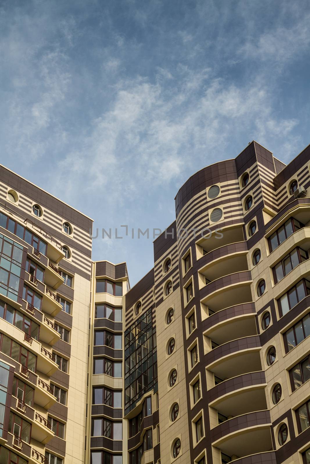 modern European multi-storey residential house. architecture details