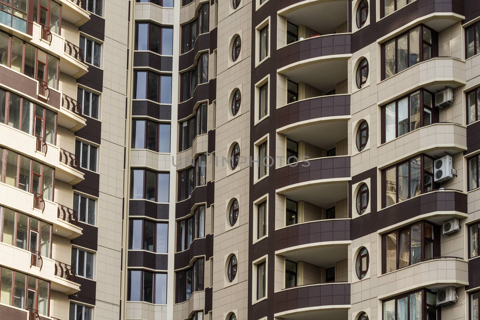 modern European multi-storey residential house. architecture details