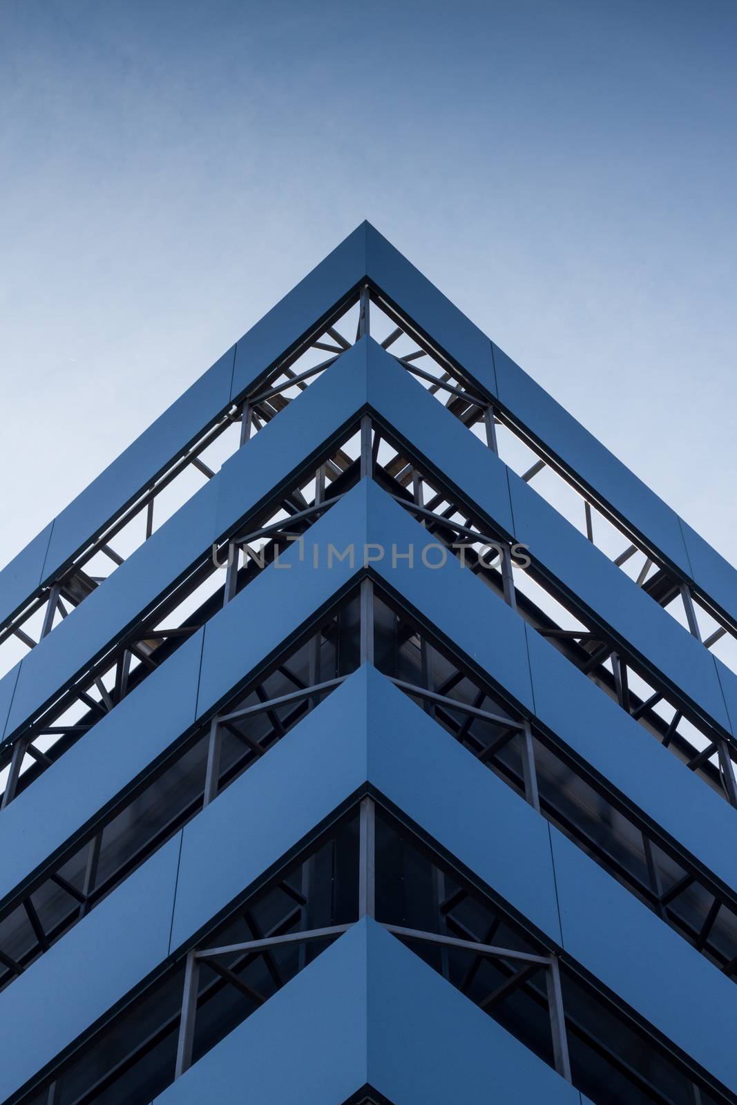 modern offices of glass and steel. architecture details