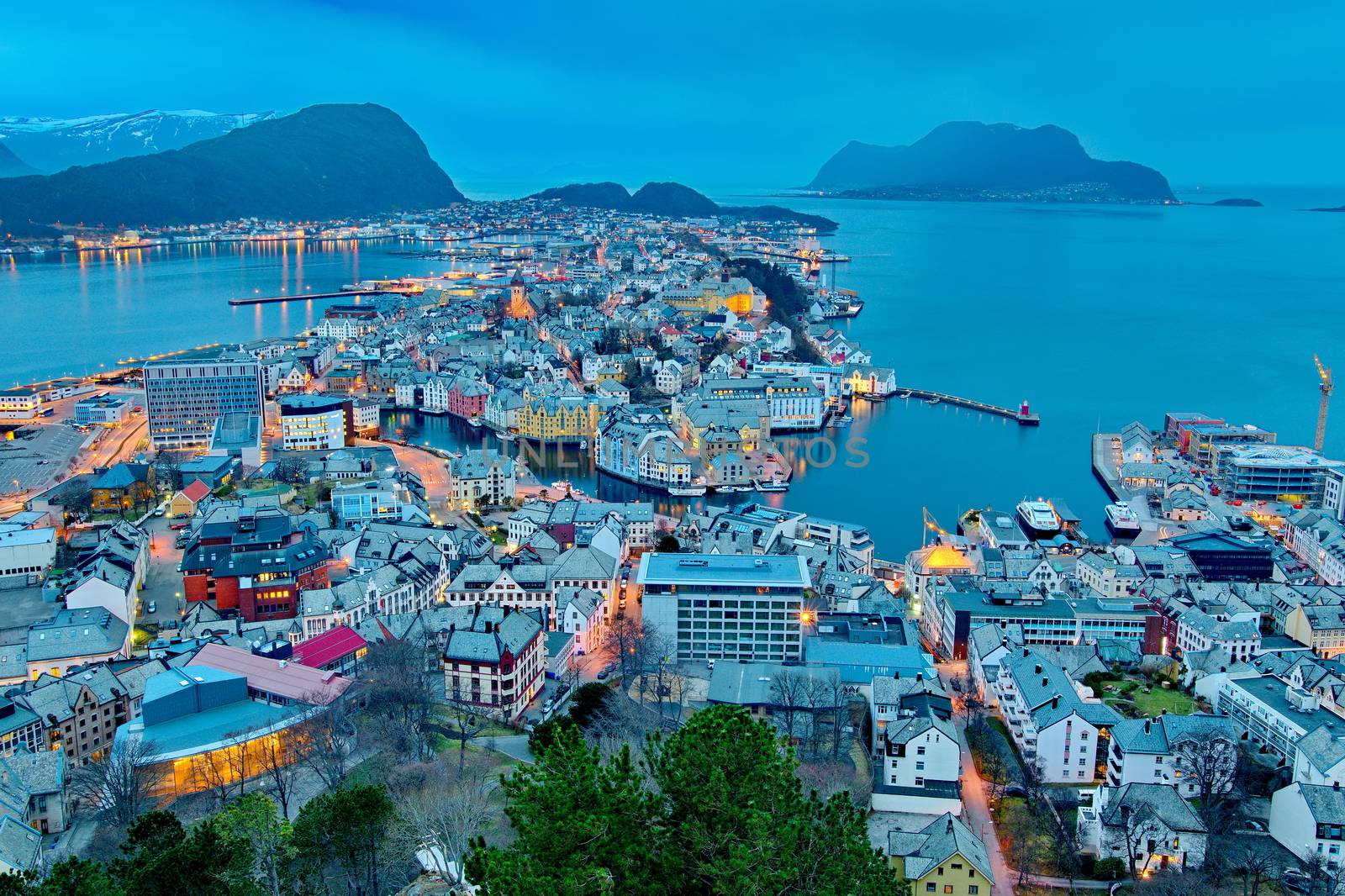 City of Alesund in Norway by anderm