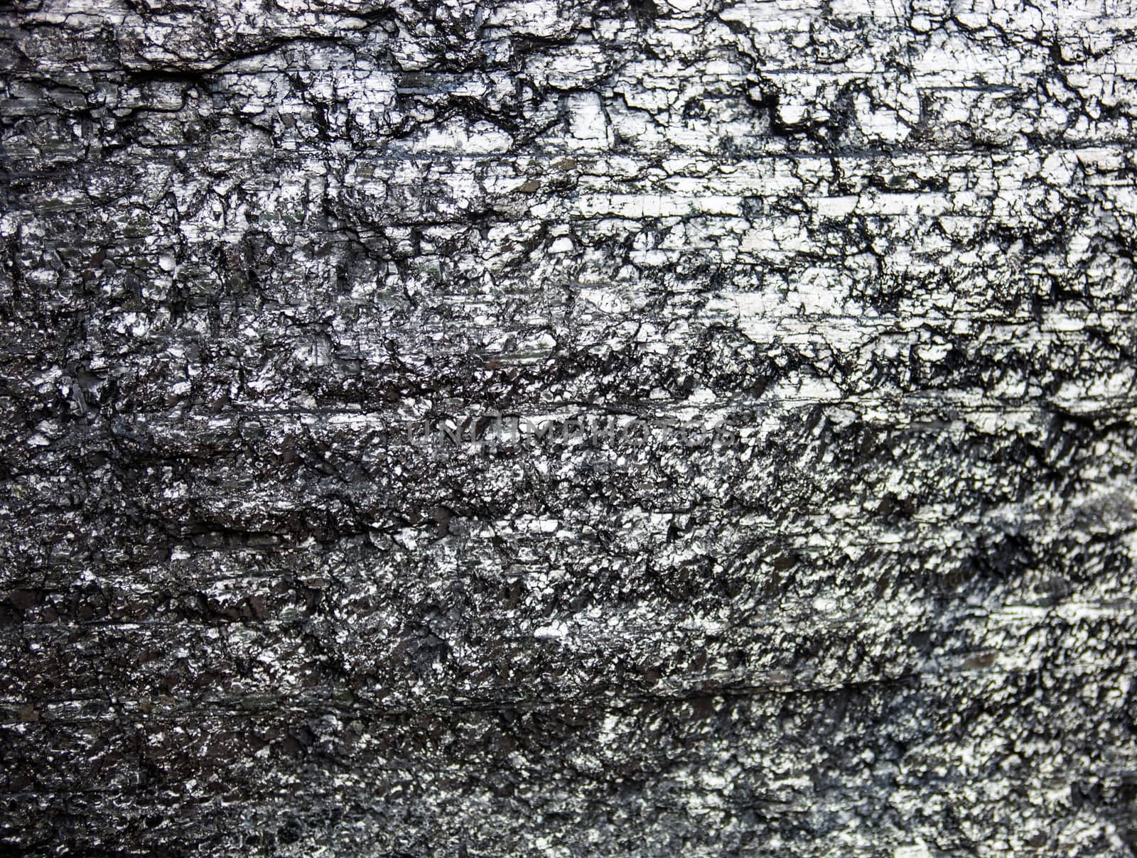 The surface of the black coal with rich texture